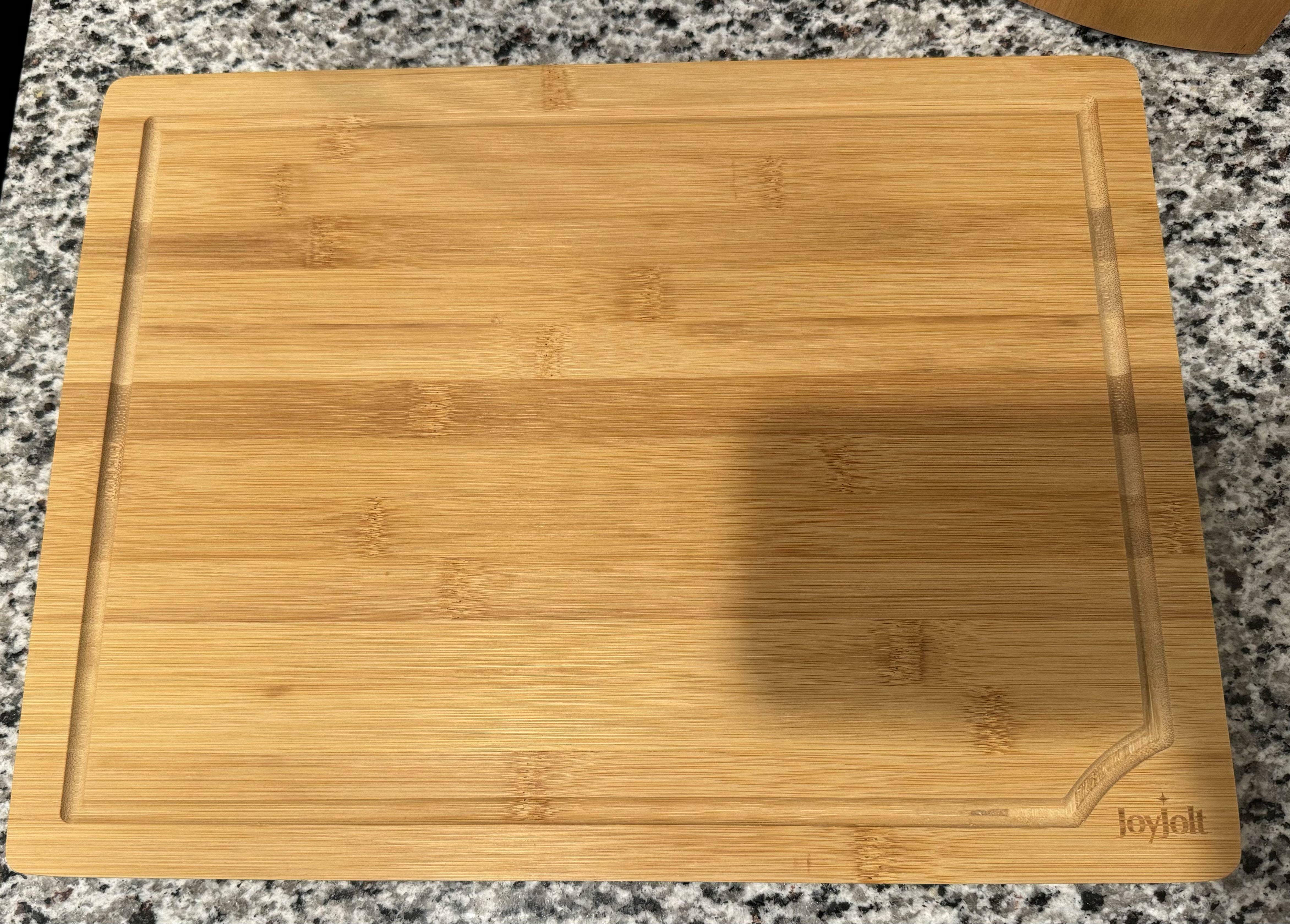 JoyJolt planches à découper bambou lot de 3 rainure jus