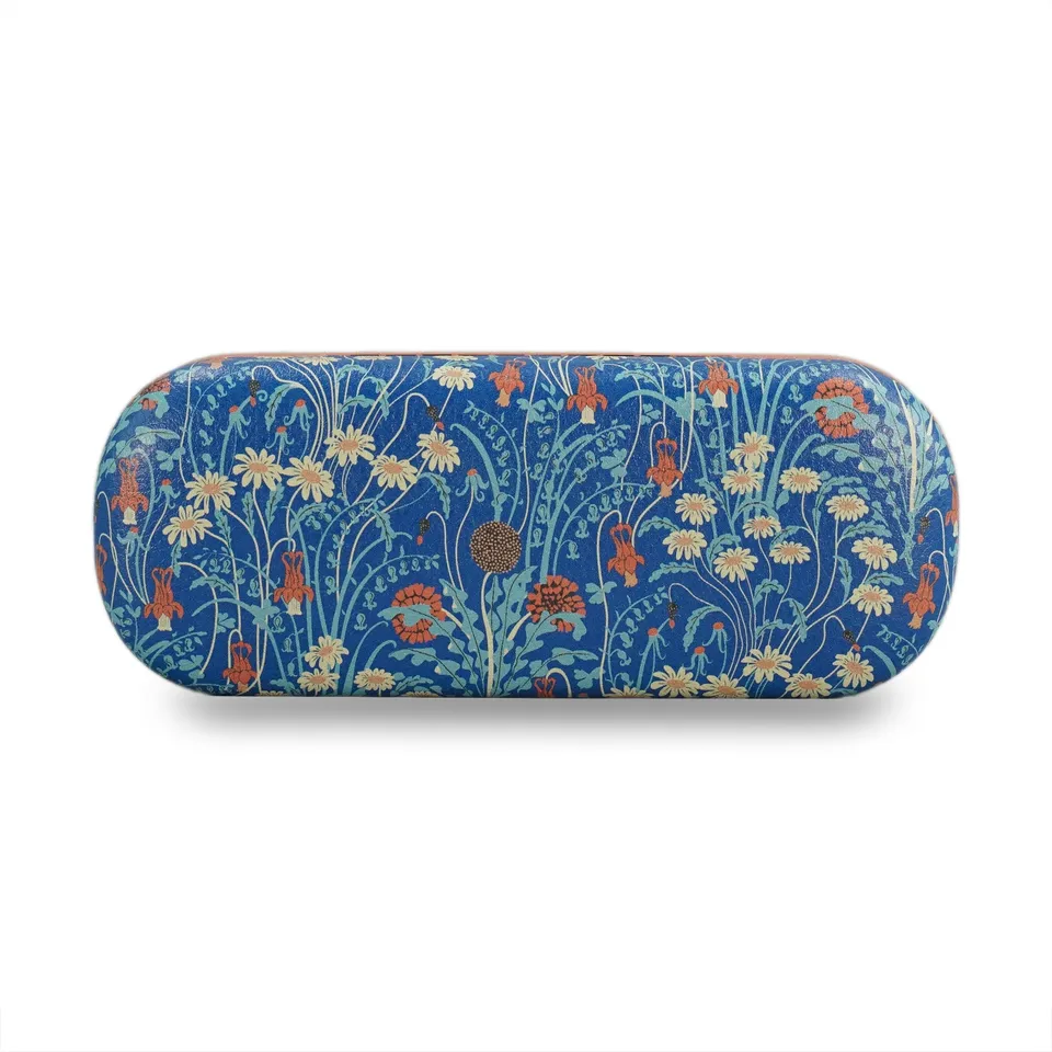 Arts & Crafts Society Walter Crane Meadow Flowers étui à lunettes bleu