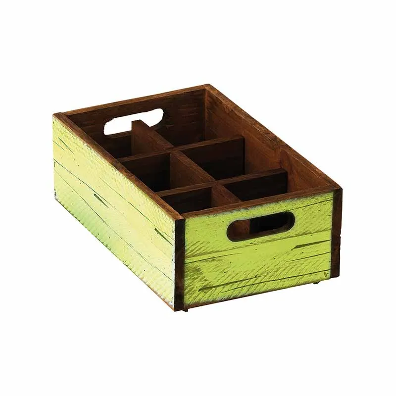 Artis Stackable boîte bois verte 27 cm empilable