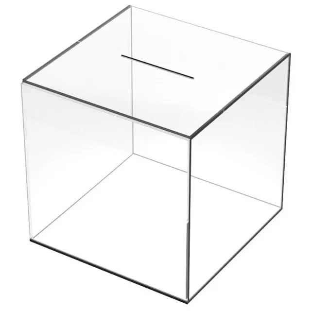 Alipis tirelire transparente acrylique cube 12 cm
