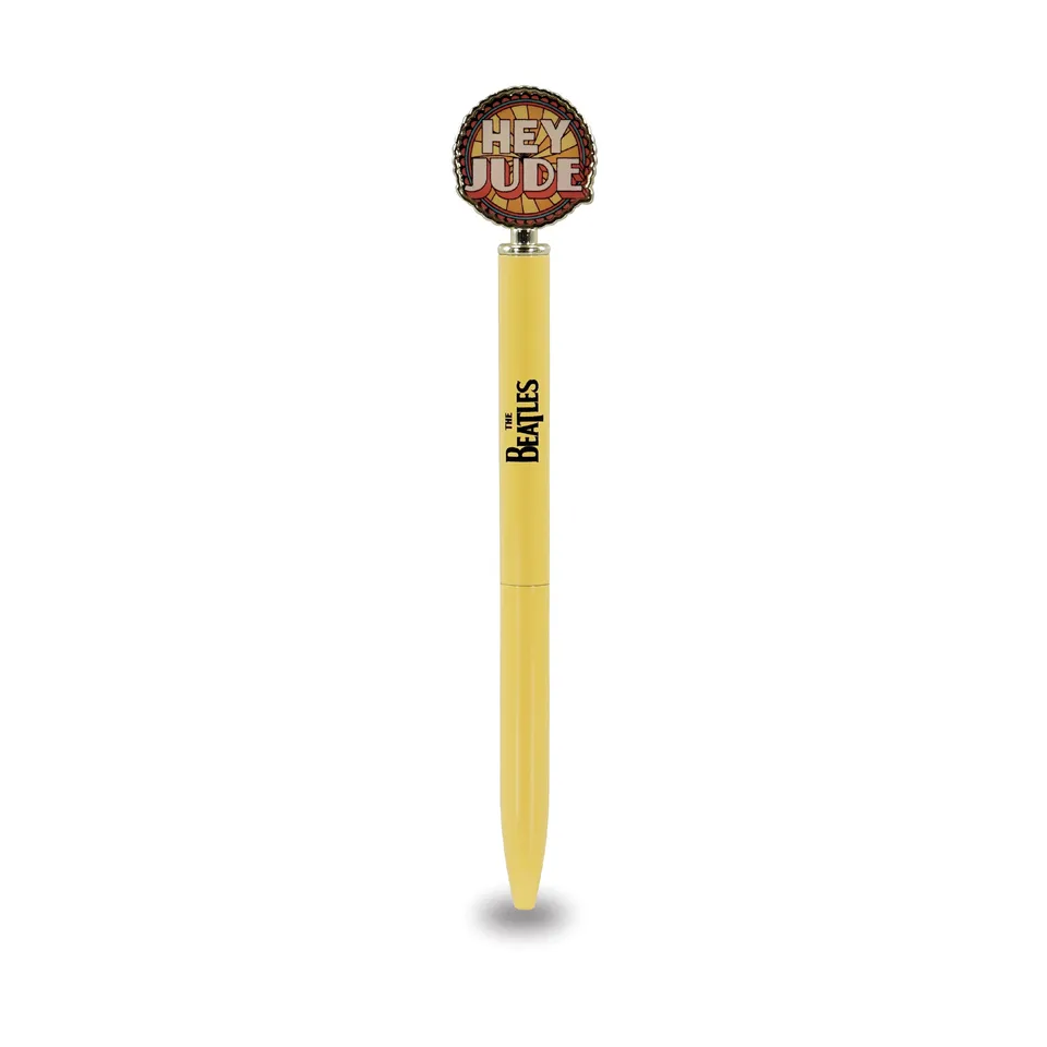 The Beatles Hey Jude stylo métal jaune topper 2D