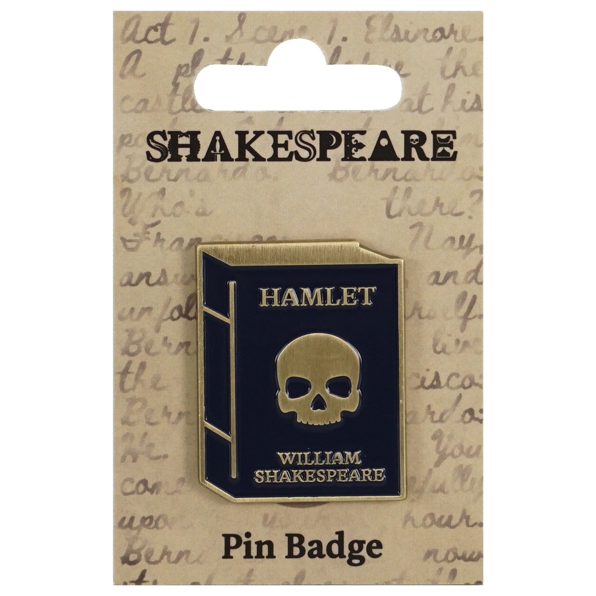 HMB Shakespeare Hamlet pin's noir émail