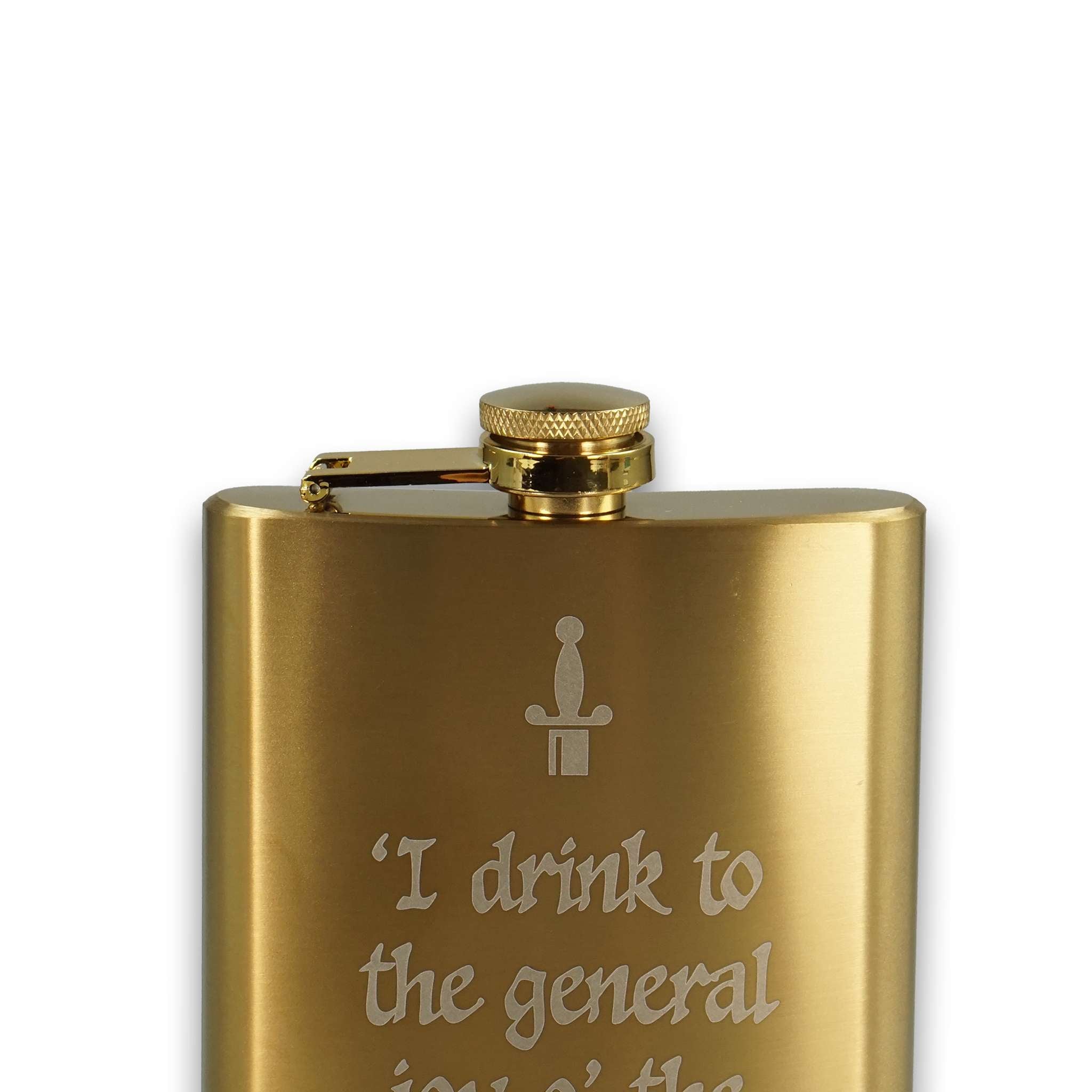 Shakespeare Macbeth flasque inox dorée 20 cl
