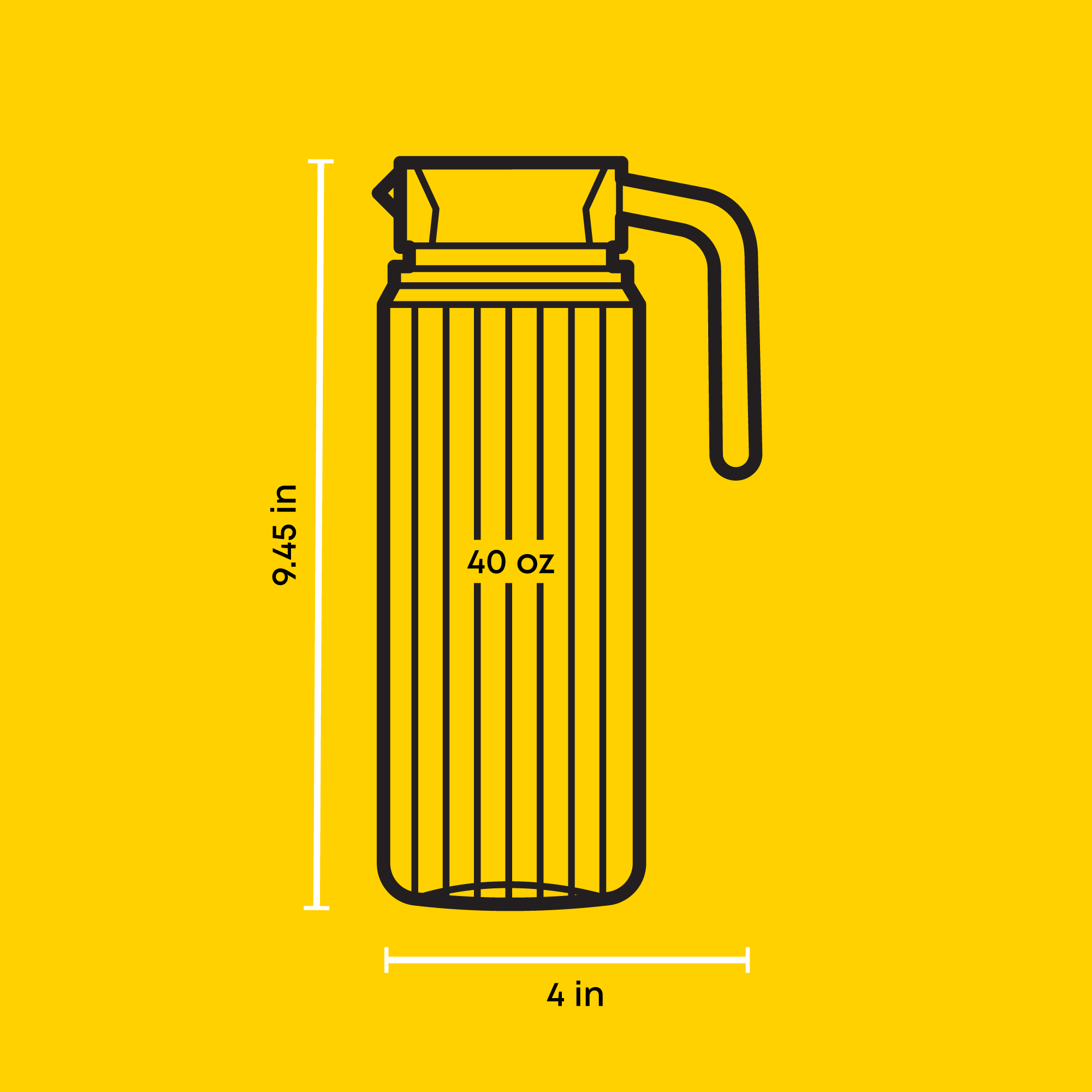 JoyJolt carafe en verre 1,18 L 40 oz avec couvercles