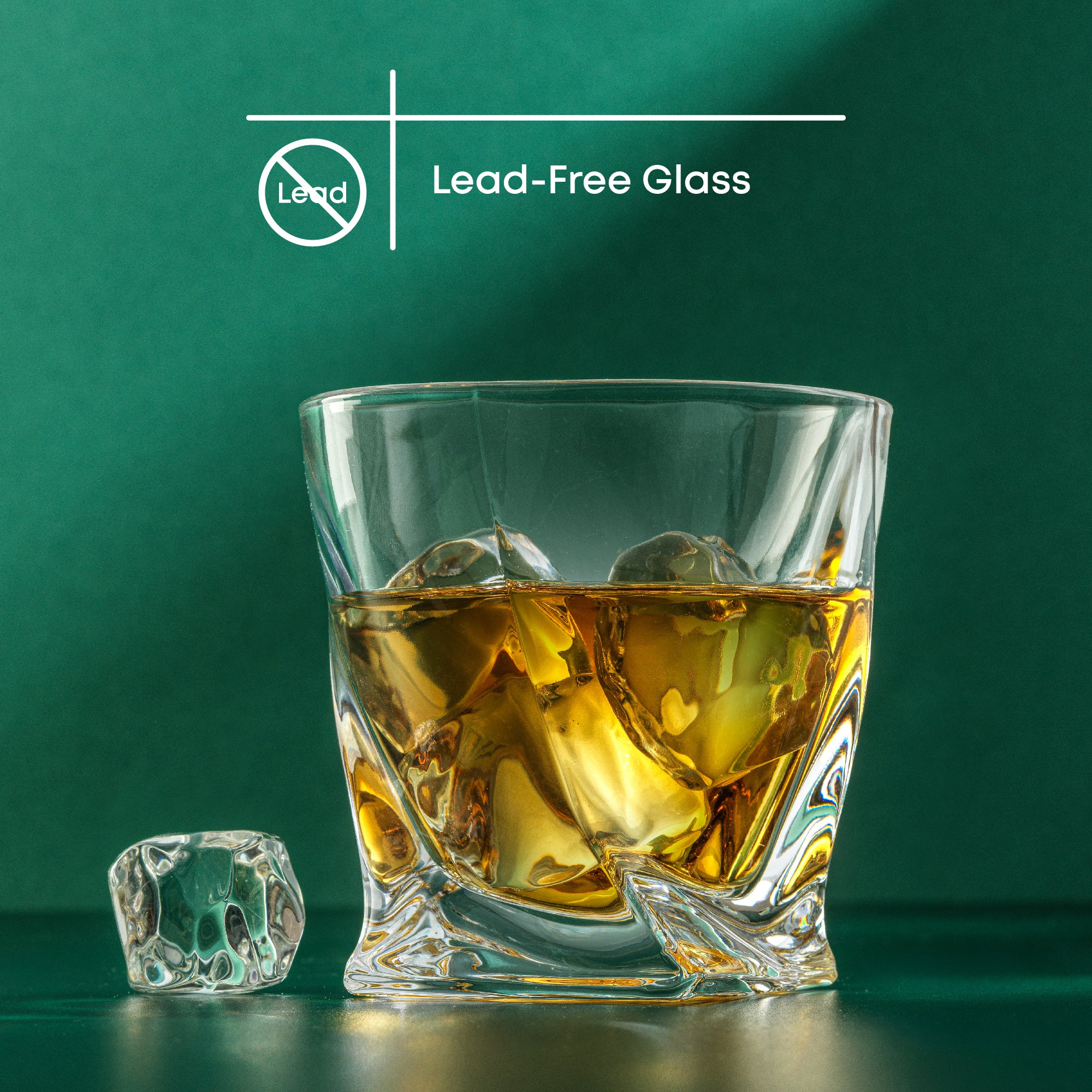 JoyJolt Atlas verre whisky 30 cl lot 2 torsadé