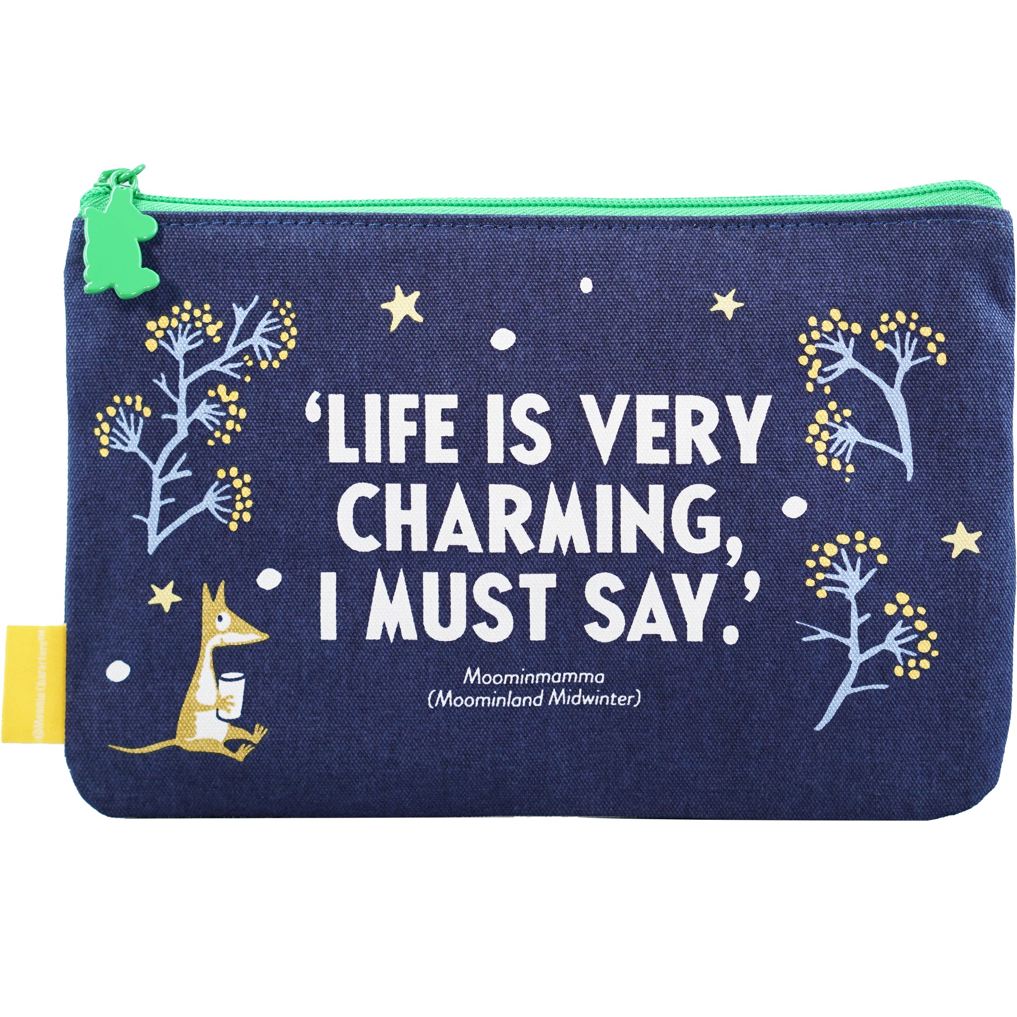HMB Moomin First Snow pochette coton 16x24cm bleue