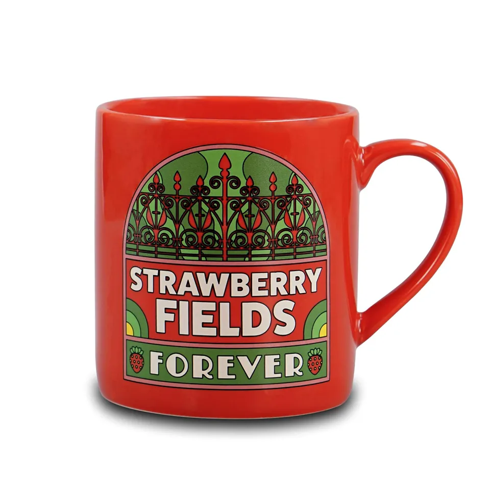 Beatles Strawberry Fields mug céramique 37 cl rouge