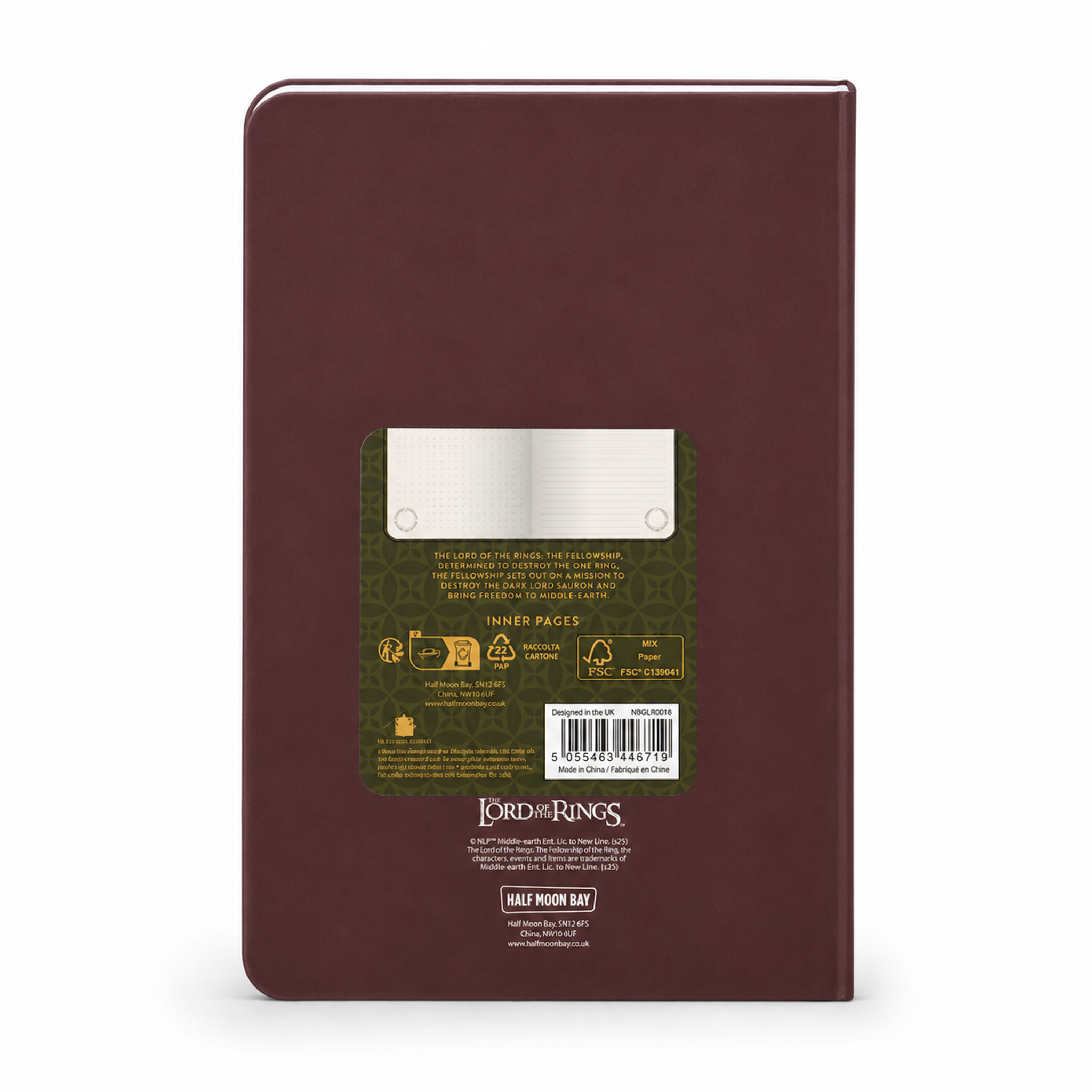 HMB Lord of the Rings carnet A5 Diecut Reveal marron
