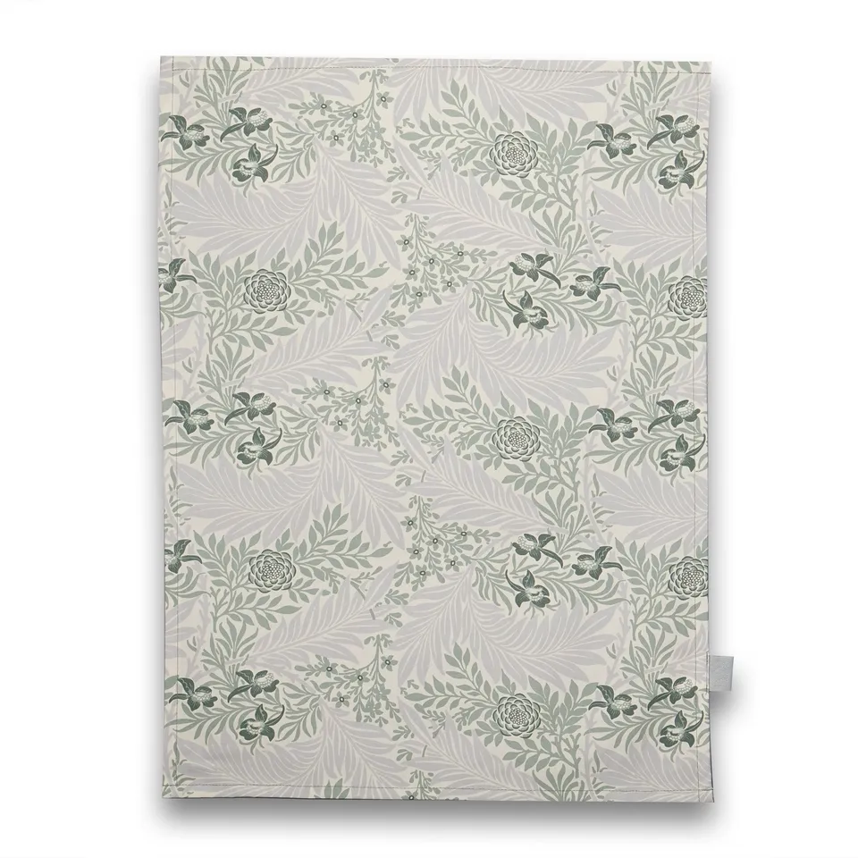 William Morris Larkspur torchon coton recyclé vert