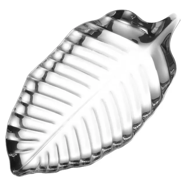 Alipis plateau feuille argent décoratif apéro