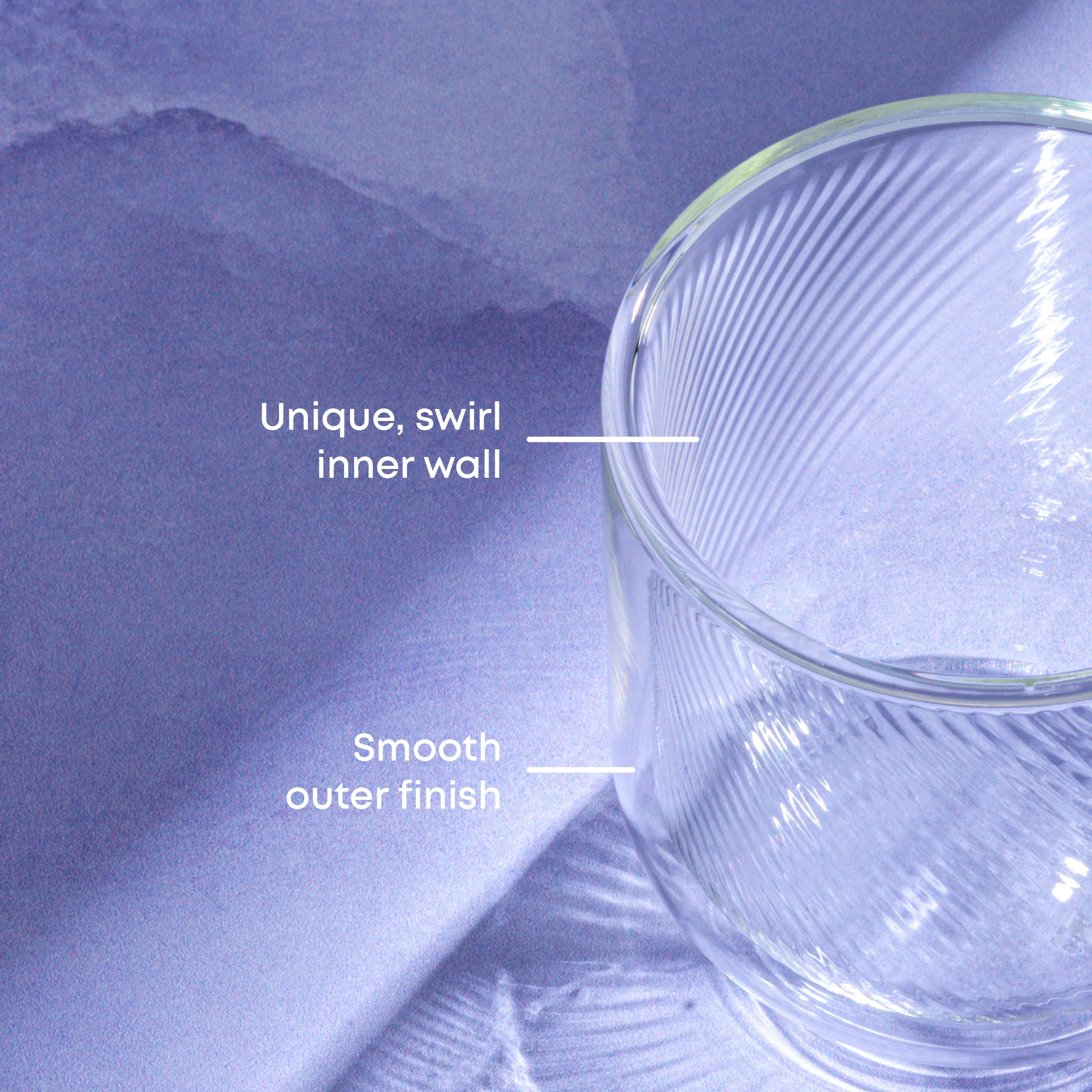 JoyJolt Harbor Swirl mug verre double paroi 44 cl x4