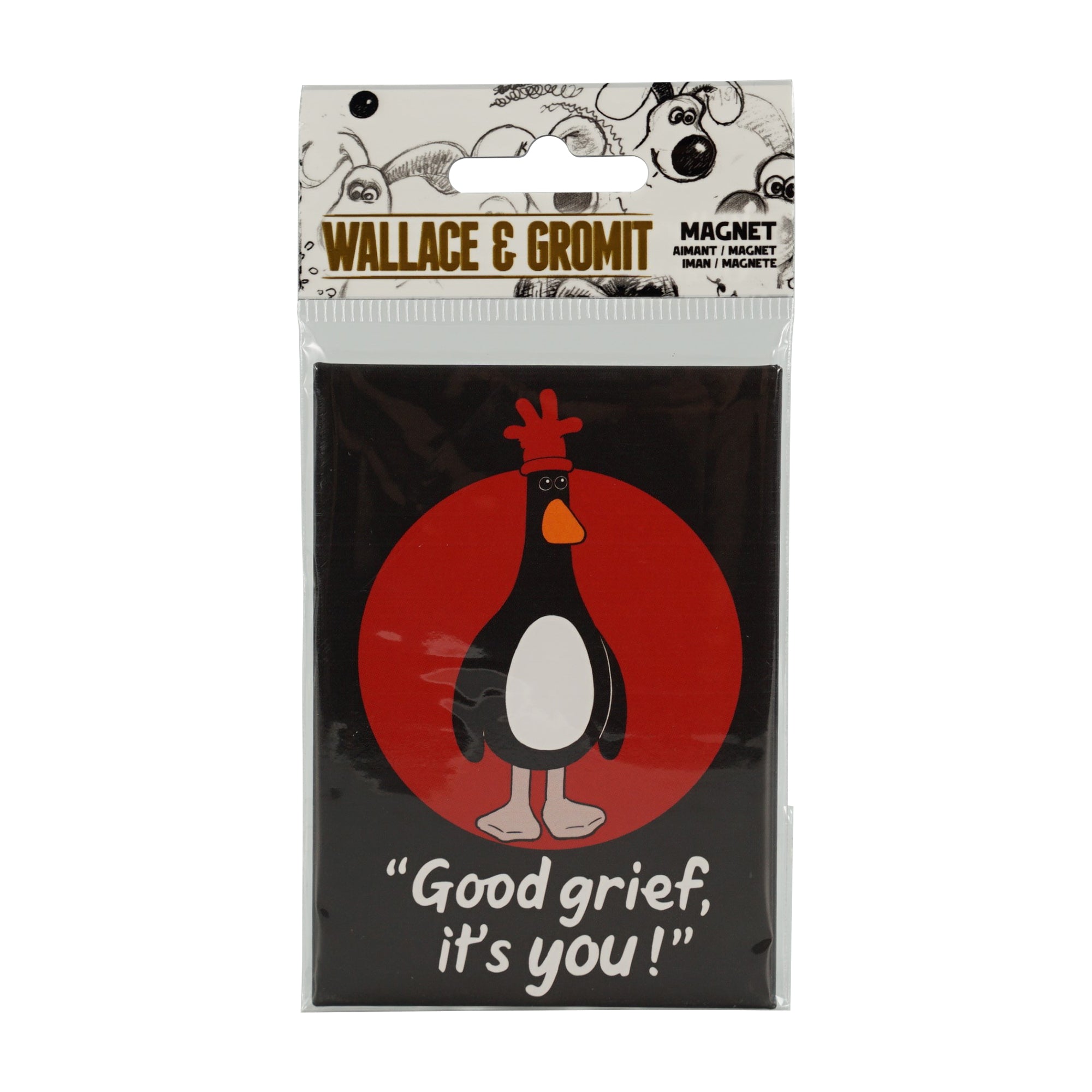 Wallace & Gromit Feathers magnet métal 9 cm