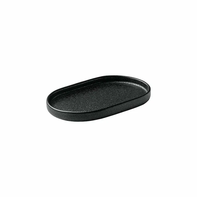 Artis Nara Black assiette ovale noire 18 cm