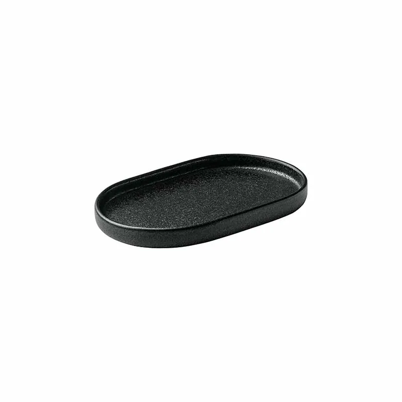 Artis Nara Black assiette ovale noire 18 cm