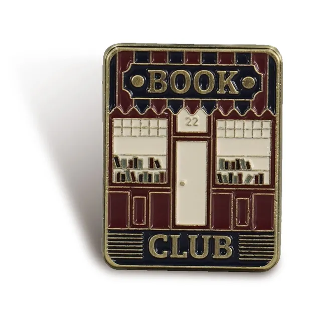 HMB Pulteney Press Book Club pin's émail rouge