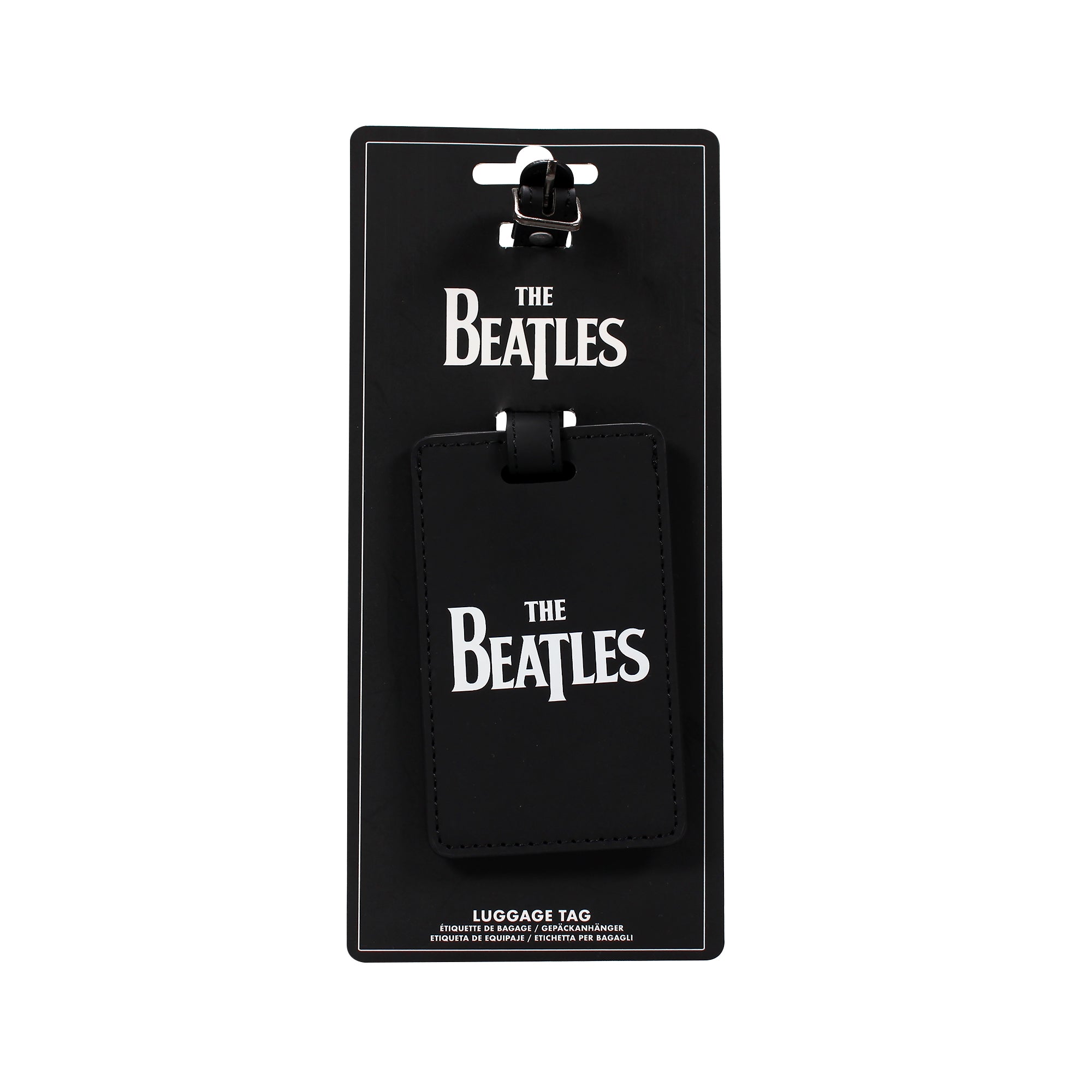 The Beatles Logo étiquette bagage noire 16,5 cm