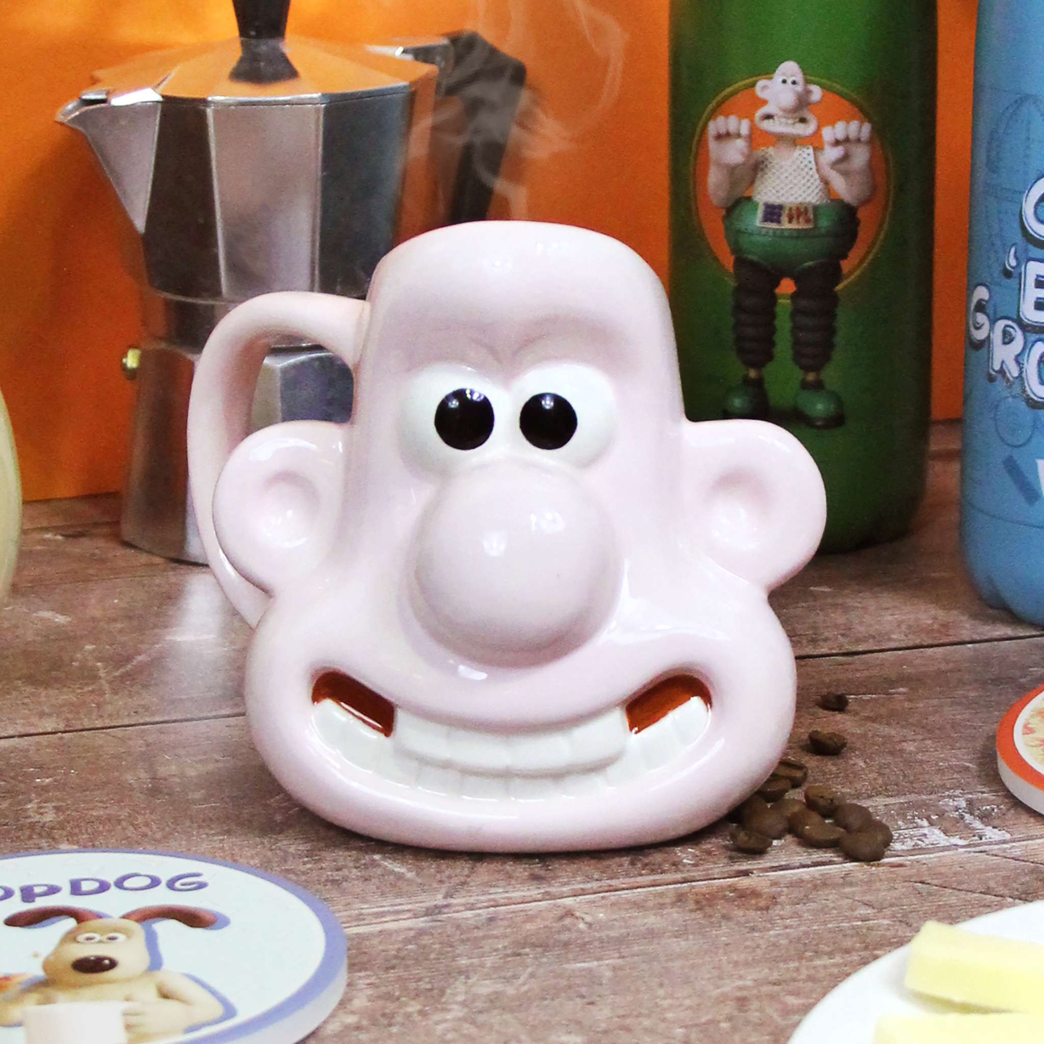 Wallace & Gromit Wallace mug céramique coffret rose