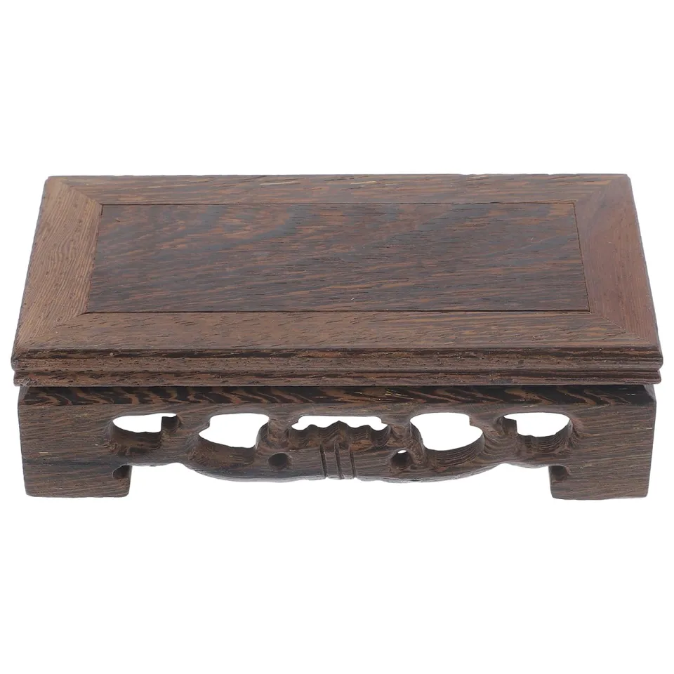 Alipis support plante bois socle asiatique 13x7 cm