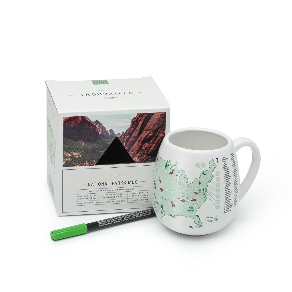Trouvaille US National Parks mug à colorier parcs USA