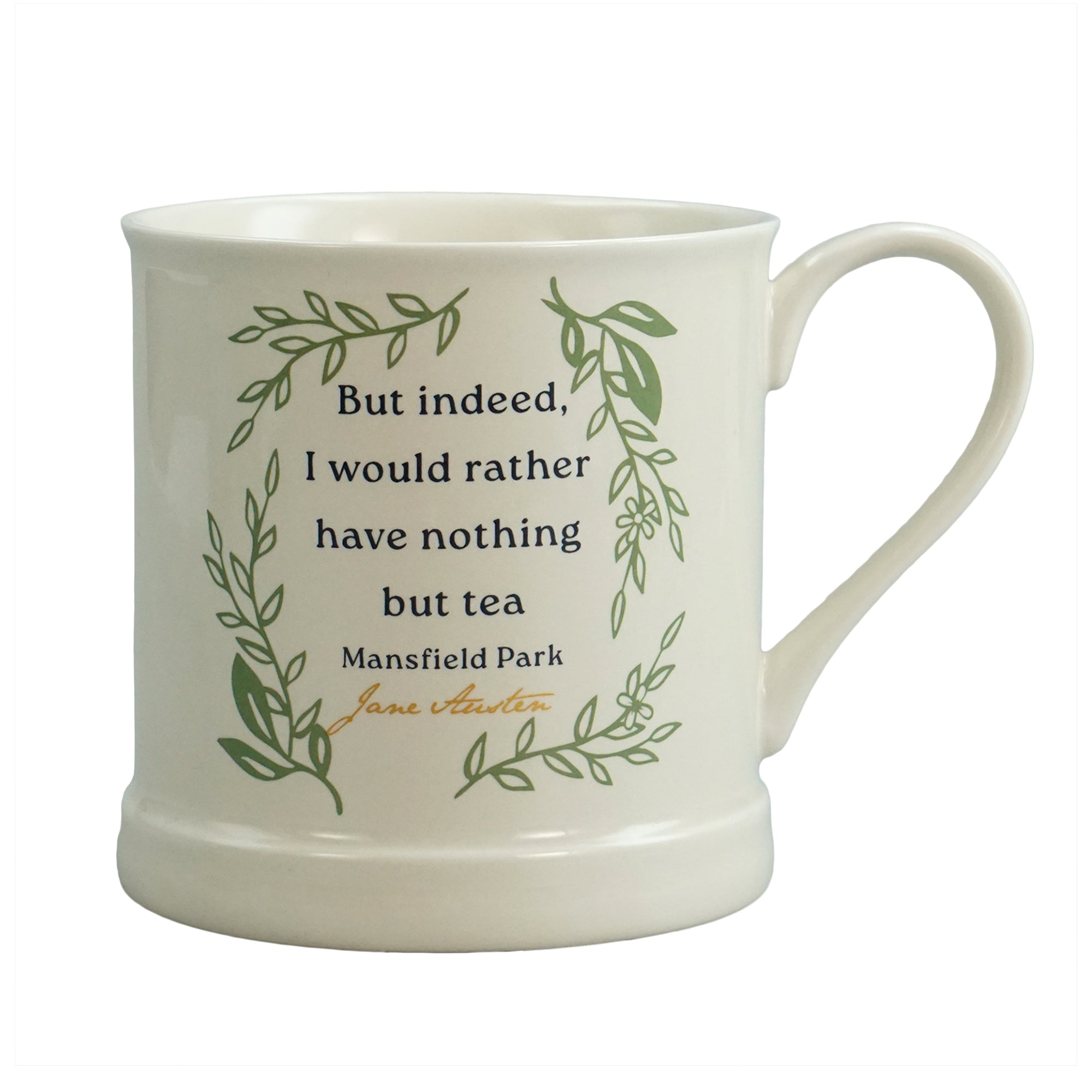 Jane Austen Silhouette mug vintage crème 37,5 cl