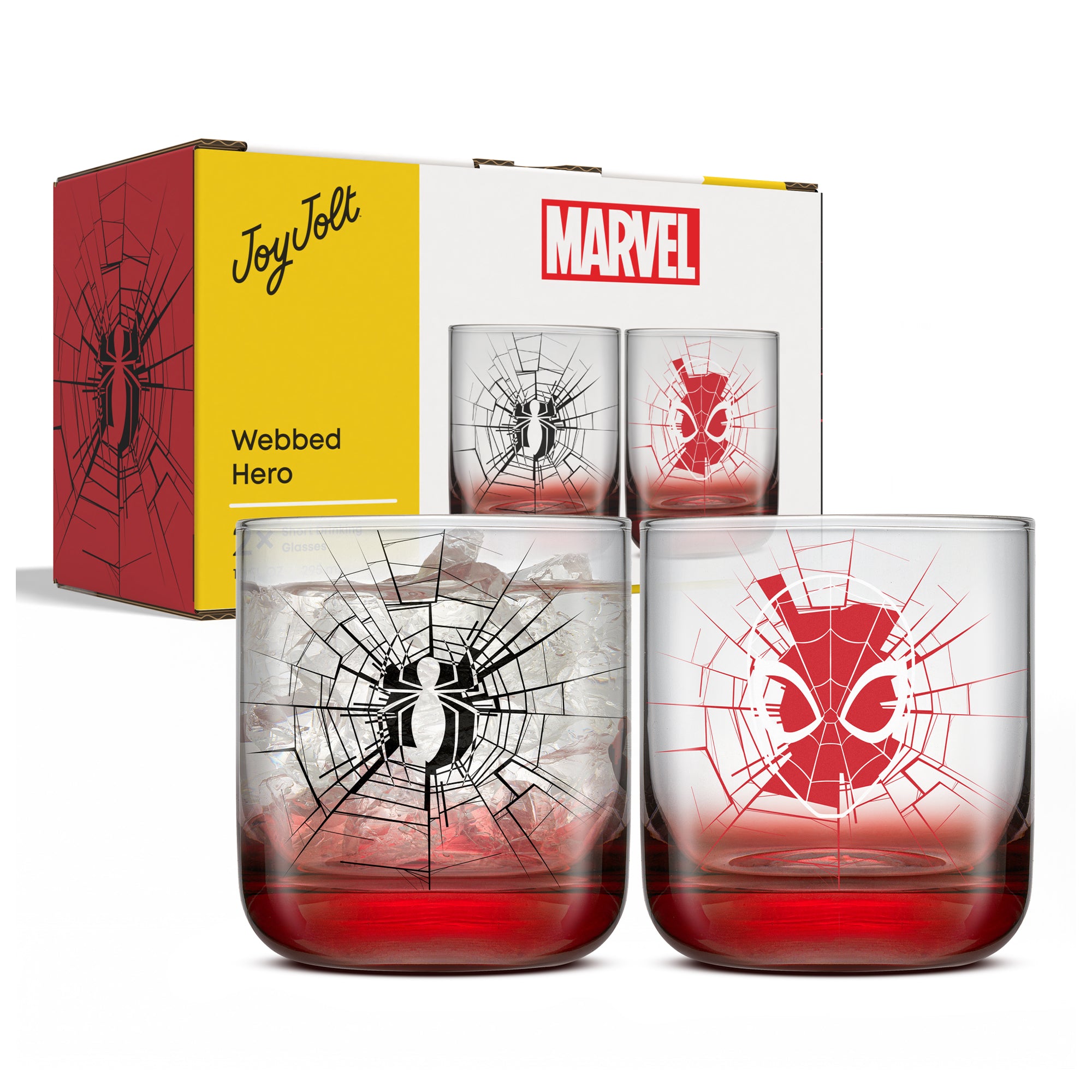 JoyJolt Spider-Man verres à boire lot 2 rouge 30 cl