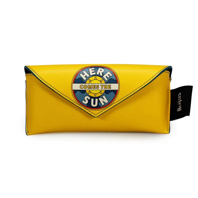 The Beatles Here Comes the Sun étui lunettes jaune souple