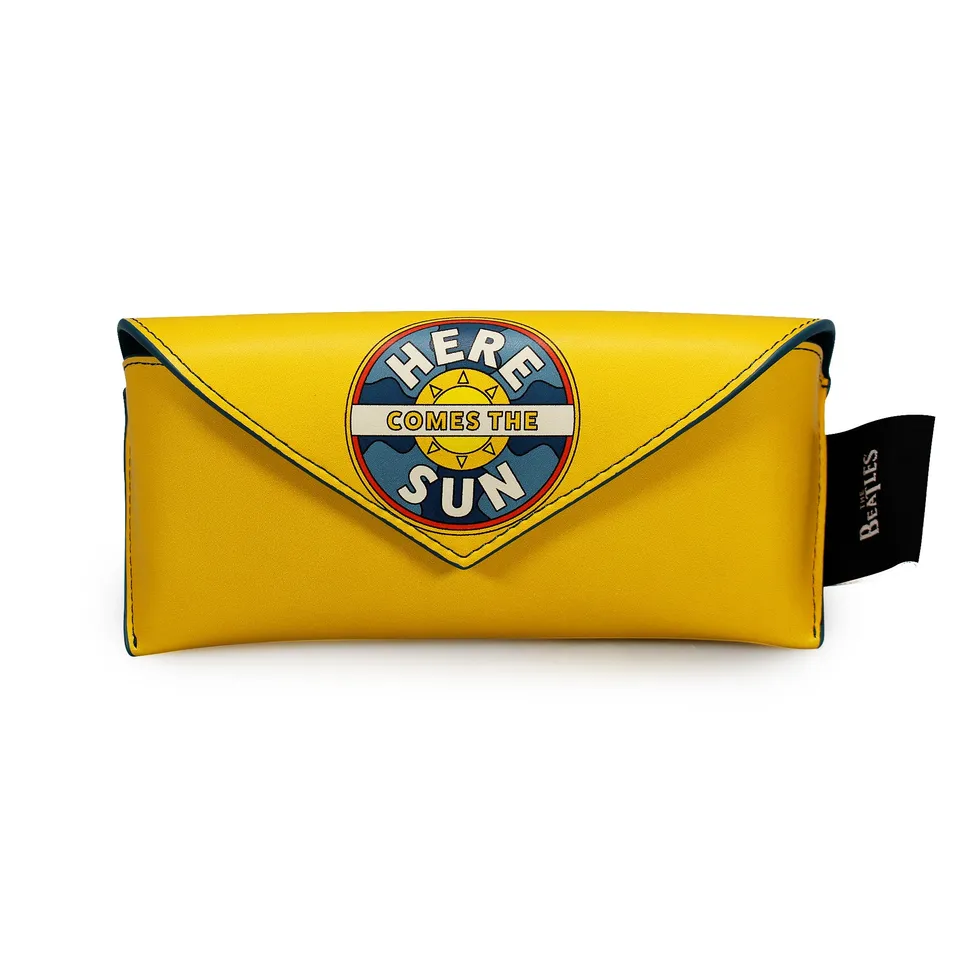 The Beatles Here Comes the Sun étui lunettes jaune souple