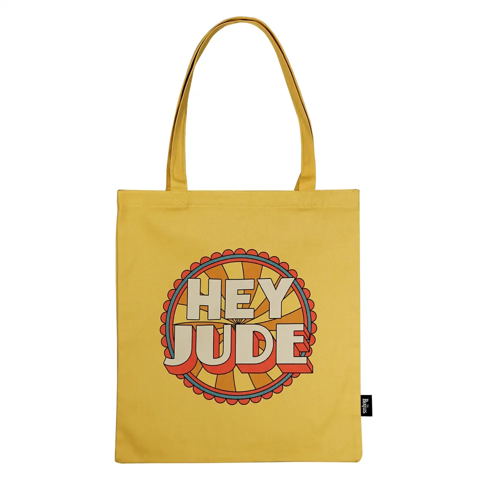 HMB The Beatles Hey Jude tote bag coton recyclé jaune