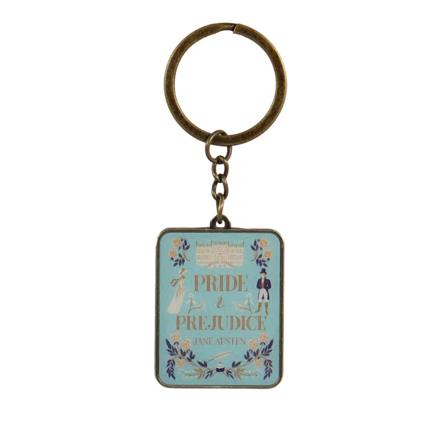HMB Jane Austen Pride & Prejudice porte-clés métal bleu