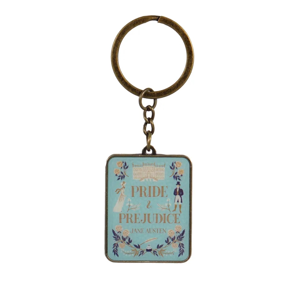 HMB Jane Austen Pride & Prejudice porte-clés métal bleu