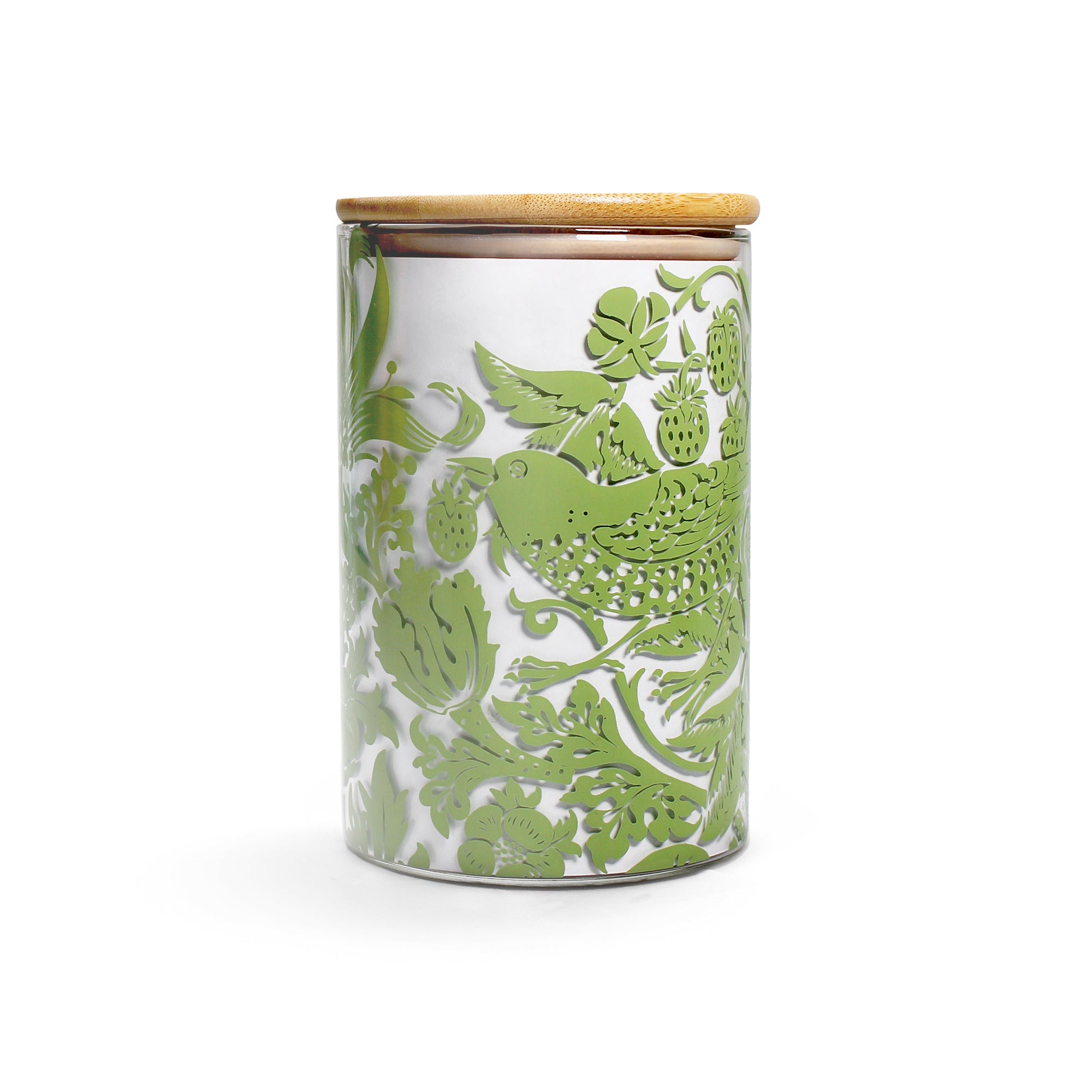 William Morris Strawberry Thief bocal verre 95cl sauge