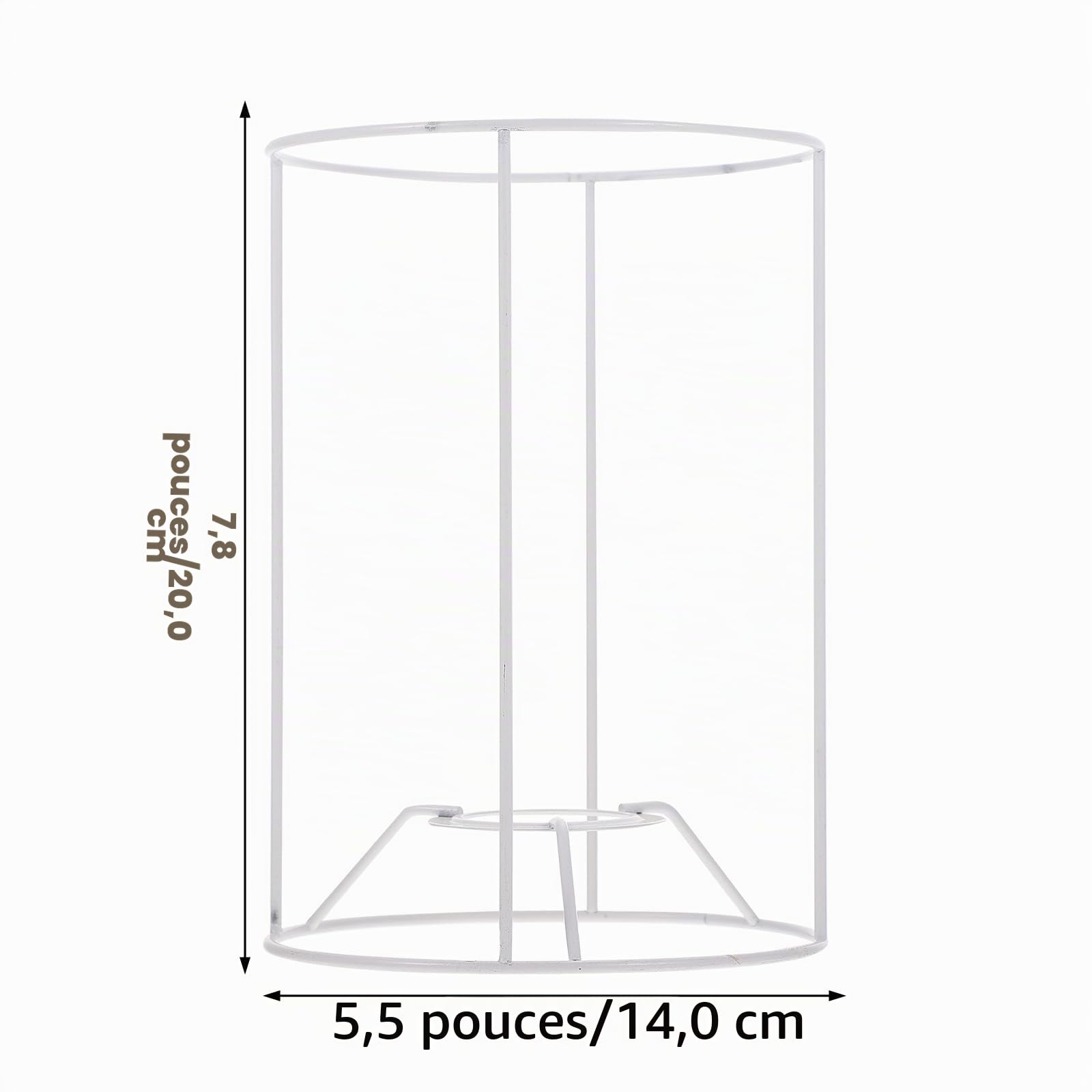 Alipis Armature Abat-Jour Fer 20x14x14 cm DIY