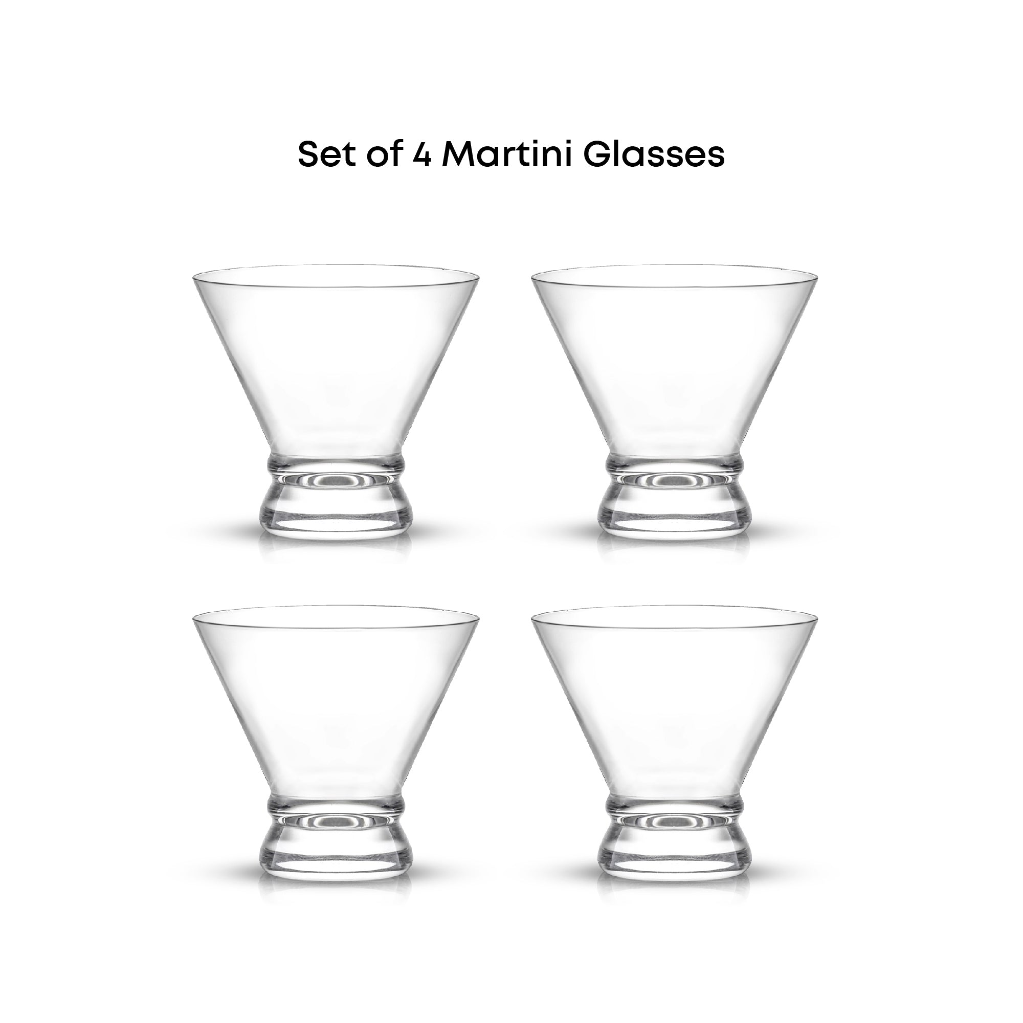 JoyJolt Afina verres à martini lot de 4 25 cl sans pied