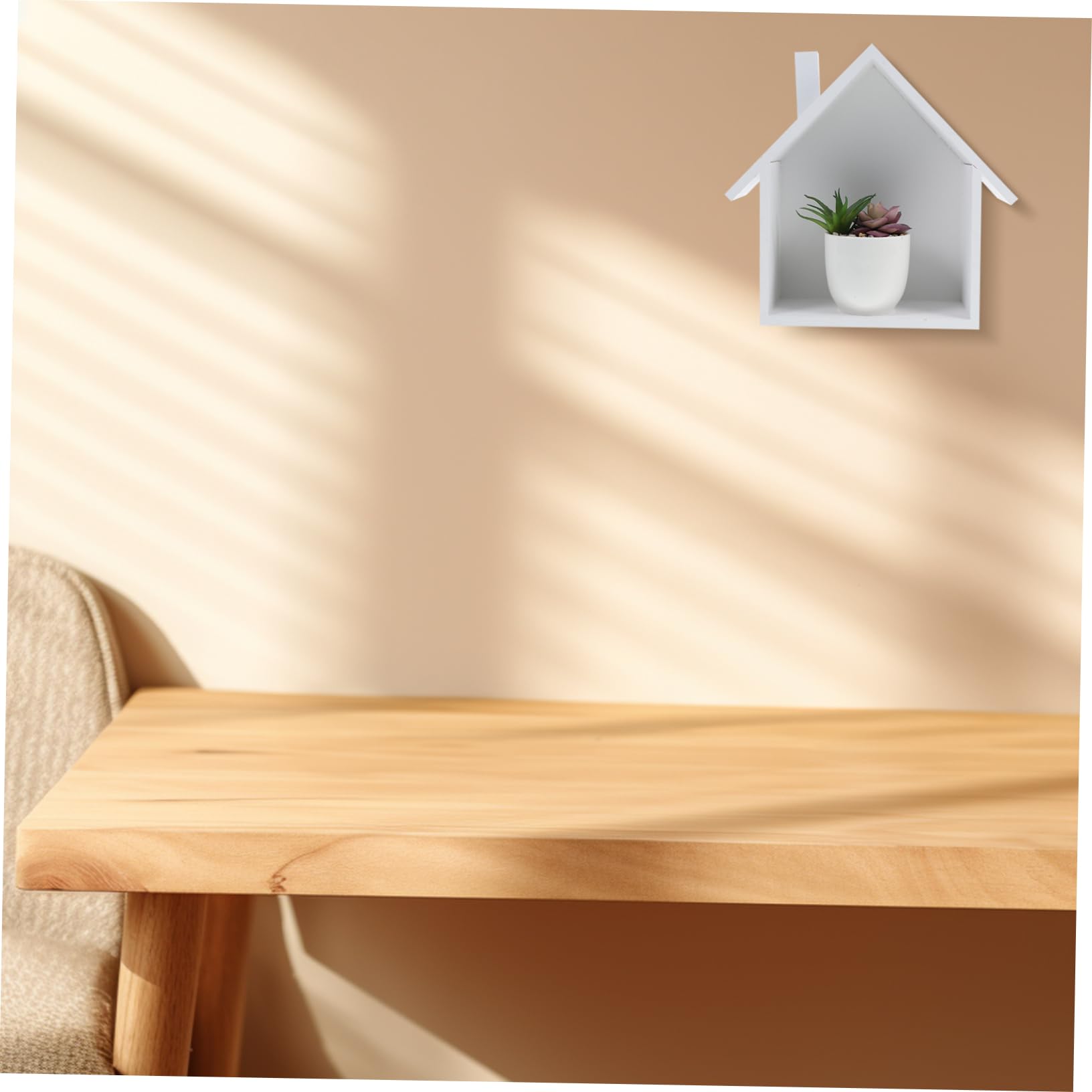 Alipis étagère murale maison bois blanche
