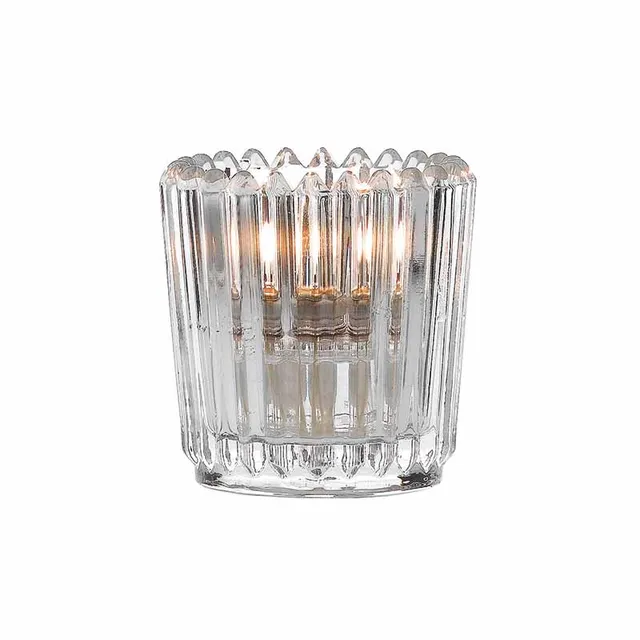 Artis Ribbed photophore 6,5 cm verre strié