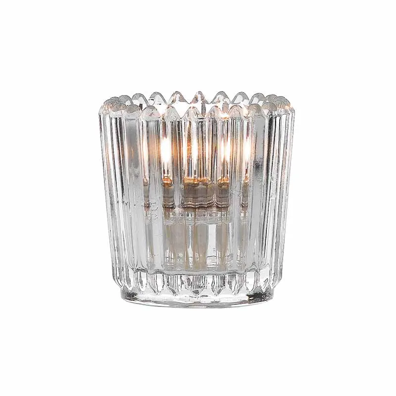 Artis Ribbed photophore 6,5 cm verre strié