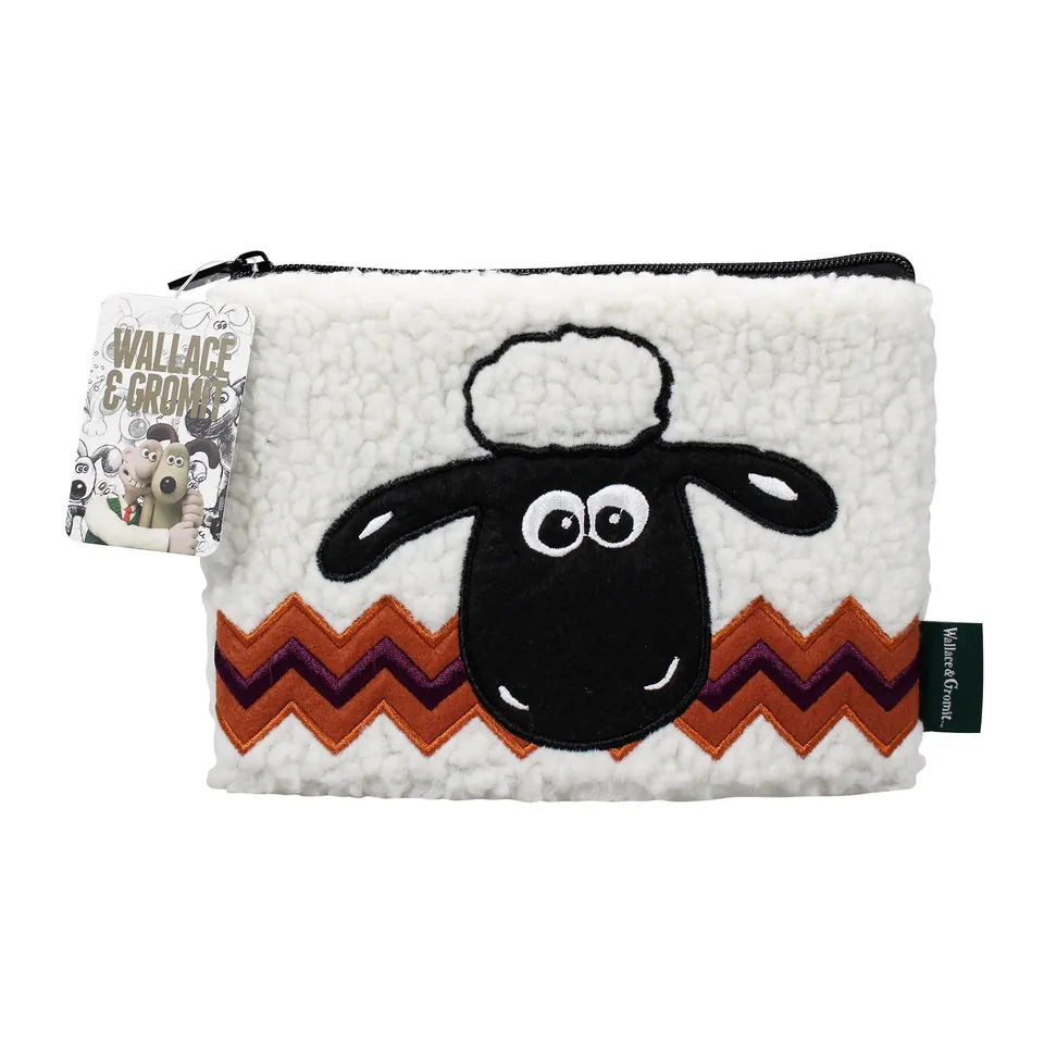 Wallace & Gromit Shaun pochette peluche 16x24 cm