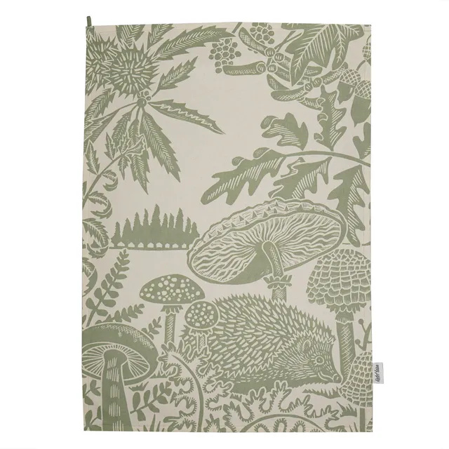 Kate Heiss Woodland torchon coton recyclé vert