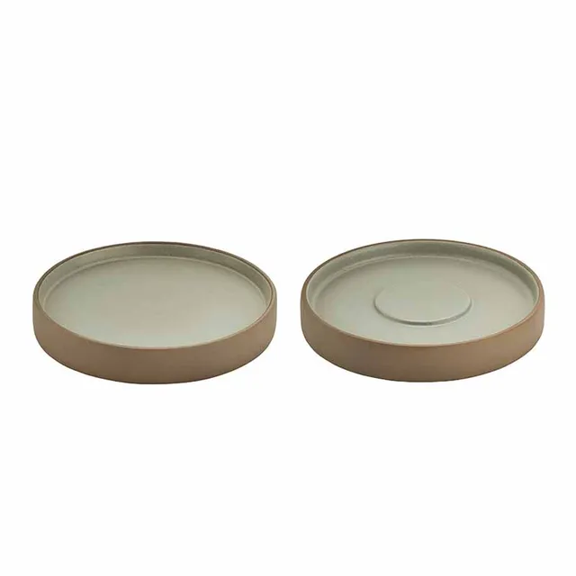 Artis 2in1 Soucoupe 16cm beige gris en grès