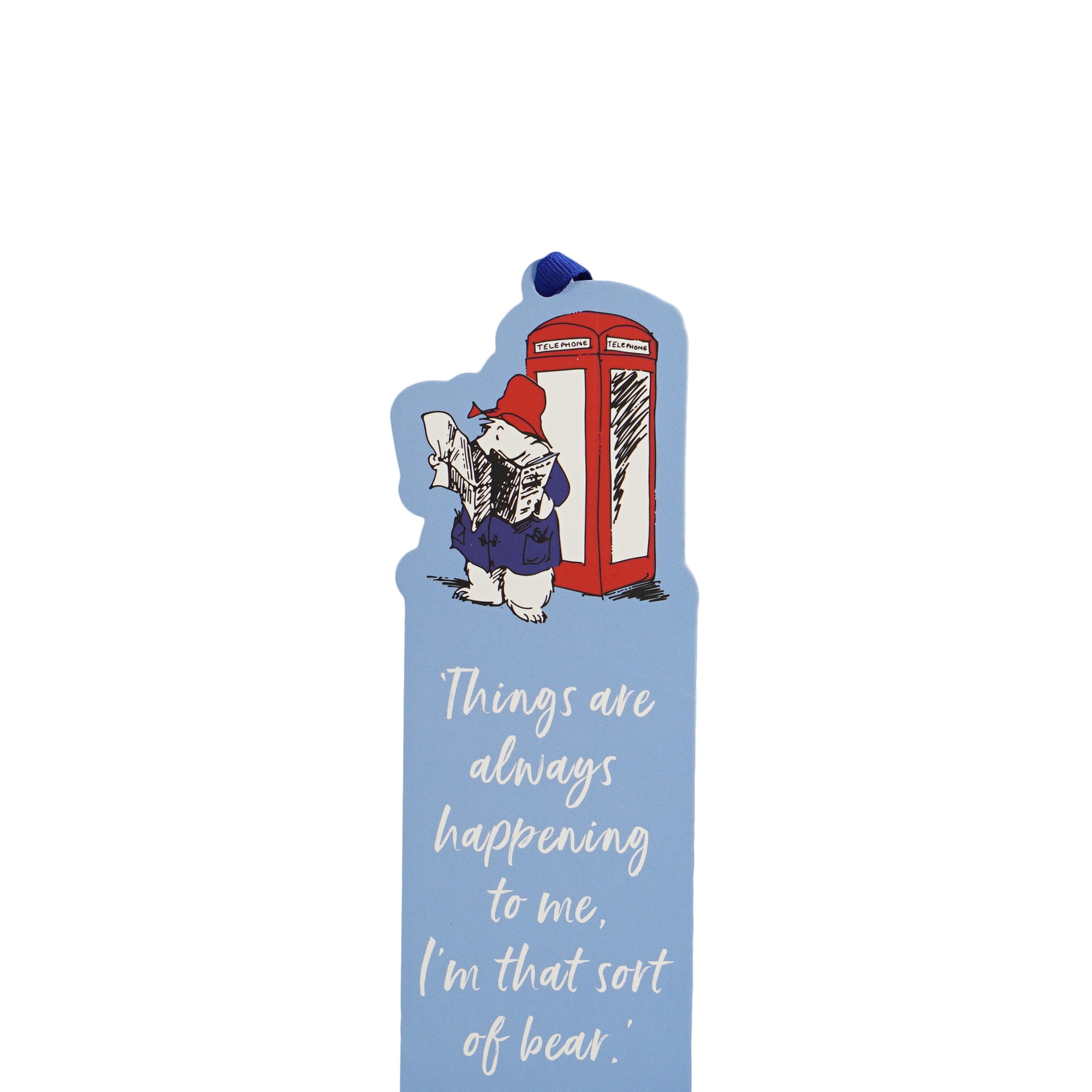 Paddington Bear Phone Box MARKPA04 marque-page bleu 18 cm