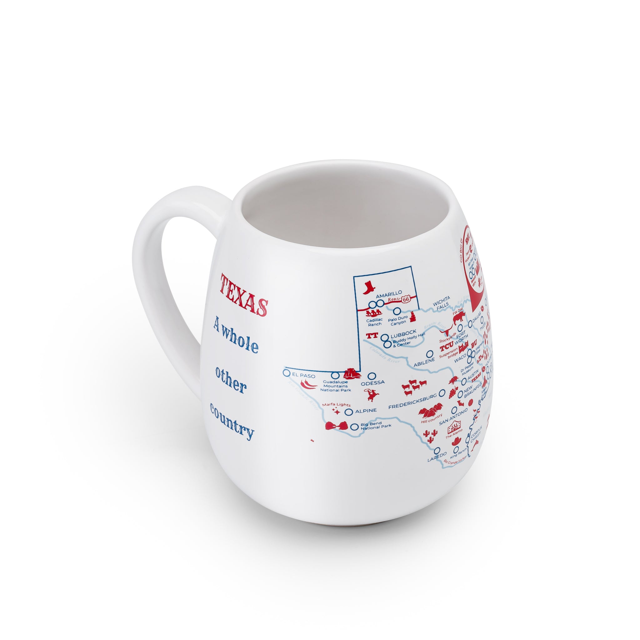 Trouvaille Global Texas Map mug de voyage à colorier