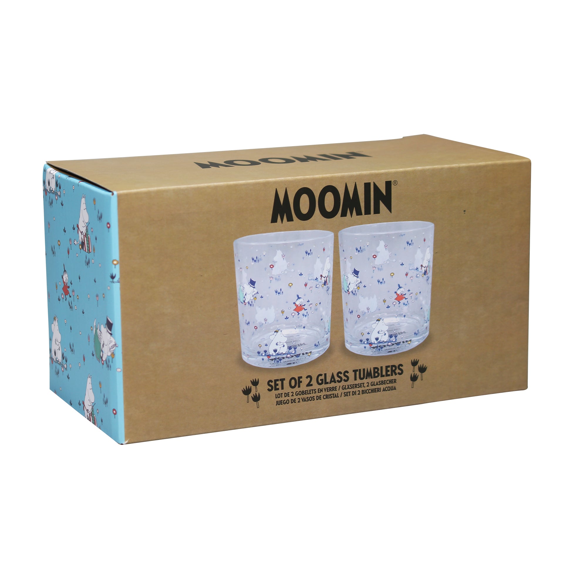 Moomin coffret 2 verres 30 cl bleus