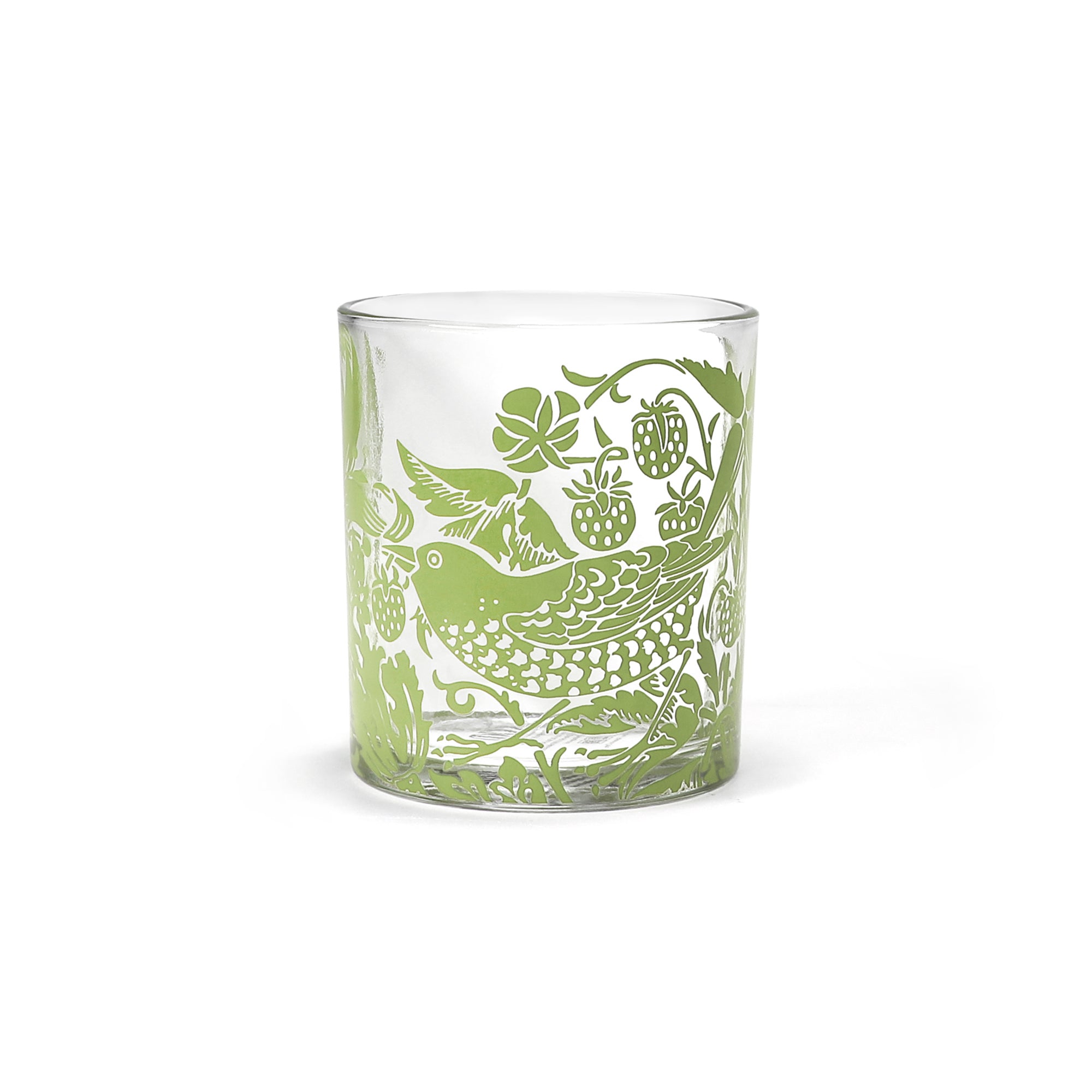 William Morris Strawberry Thief verre 30 cl sauge