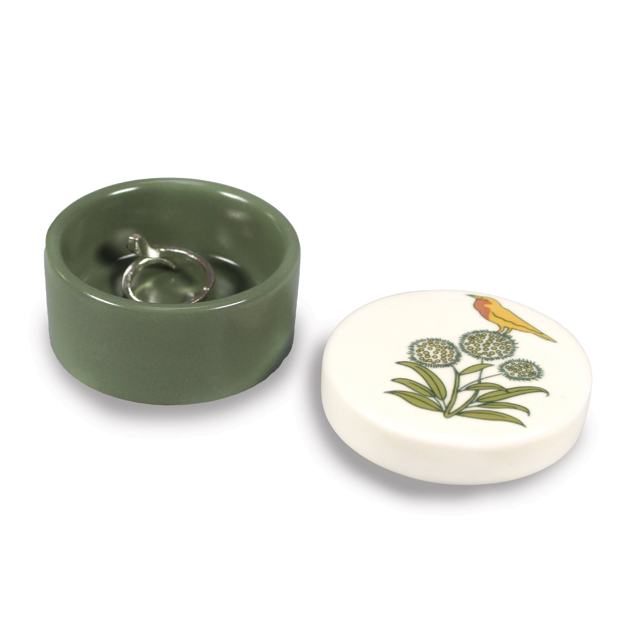 Arts & Crafts Society Voysey Apothecary's Garden boîte bijoux 6 cm céramique