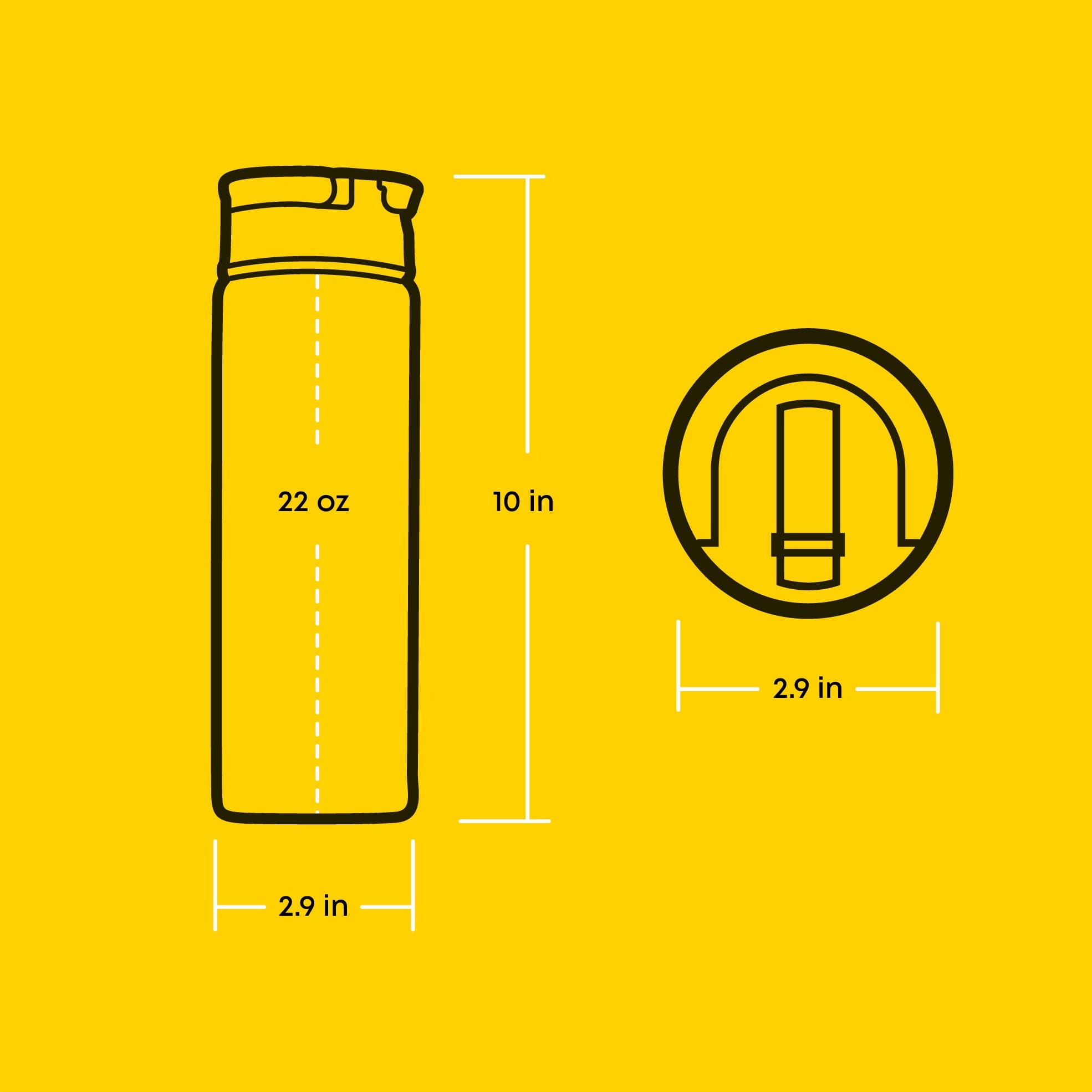 JoyJolt Harry Potter Hufflepuff gourde inox 65 cl isotherme