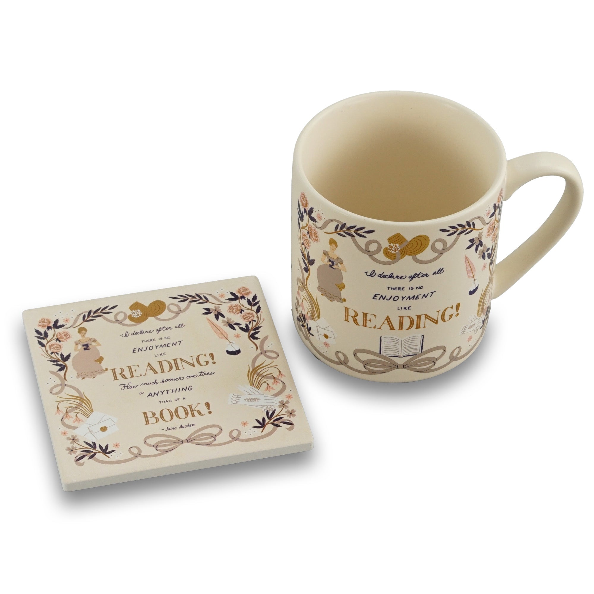 Jane Austen CST1PP06 sous-verre céramique carré