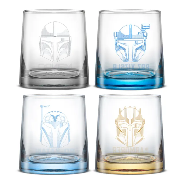 Star Wars Mandalorian verre à whisky 30 cl lot de 4 casques