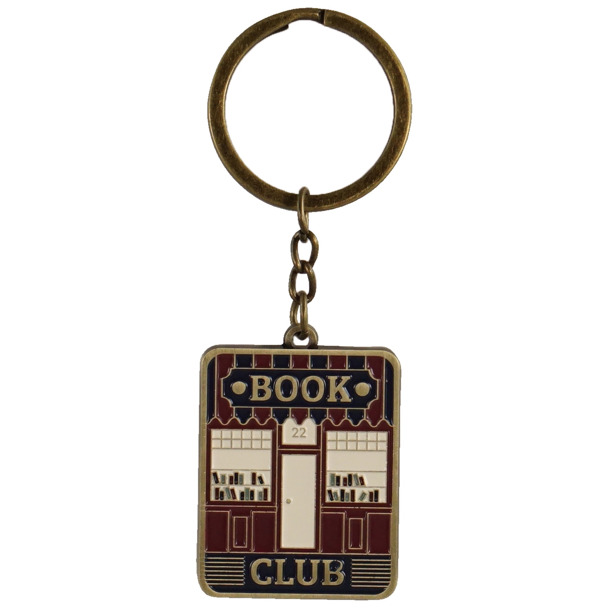 HMB Pulteney Press Book Club porte-clés métal rouge émail
