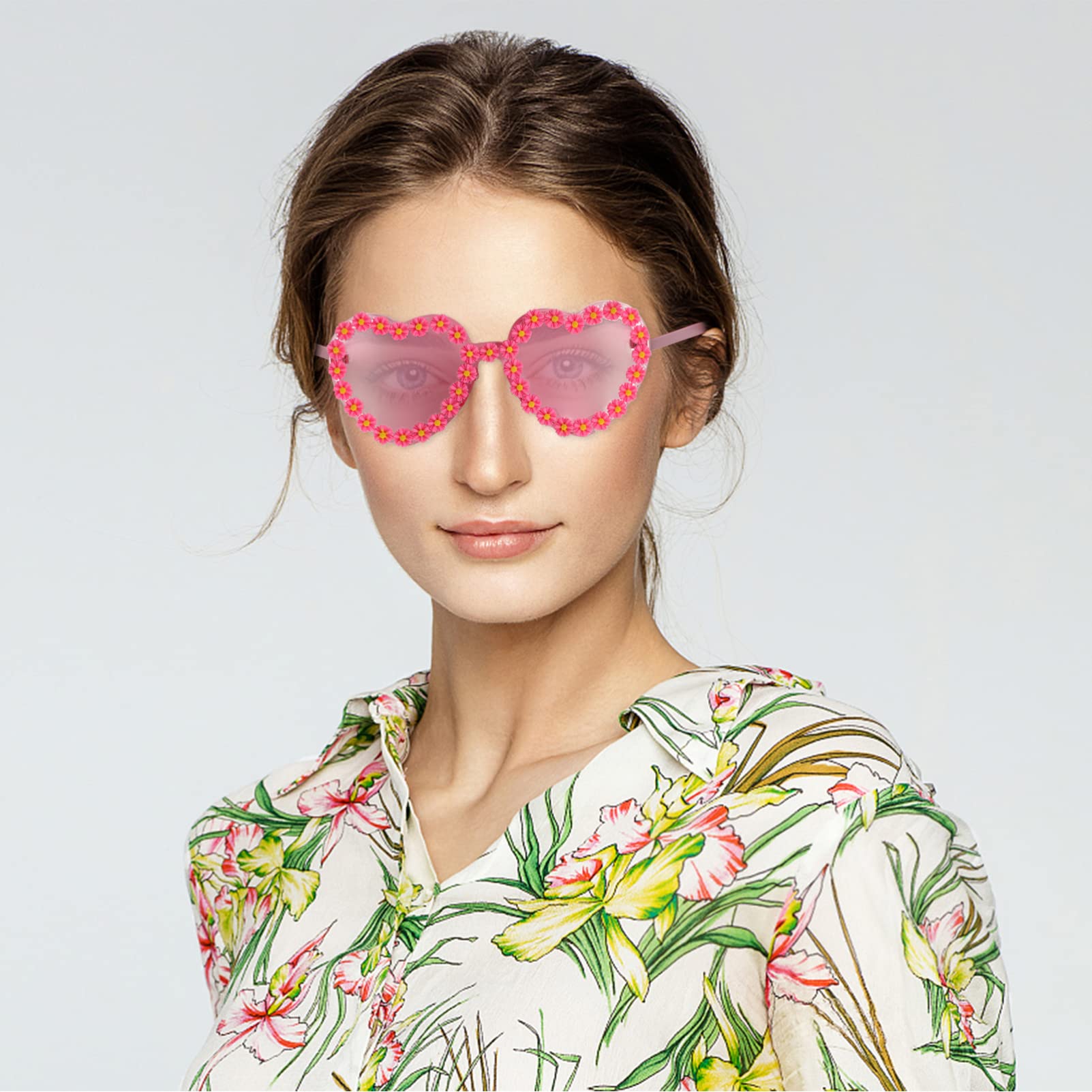 Alipis lunettes soleil fleur fille marguerite rose