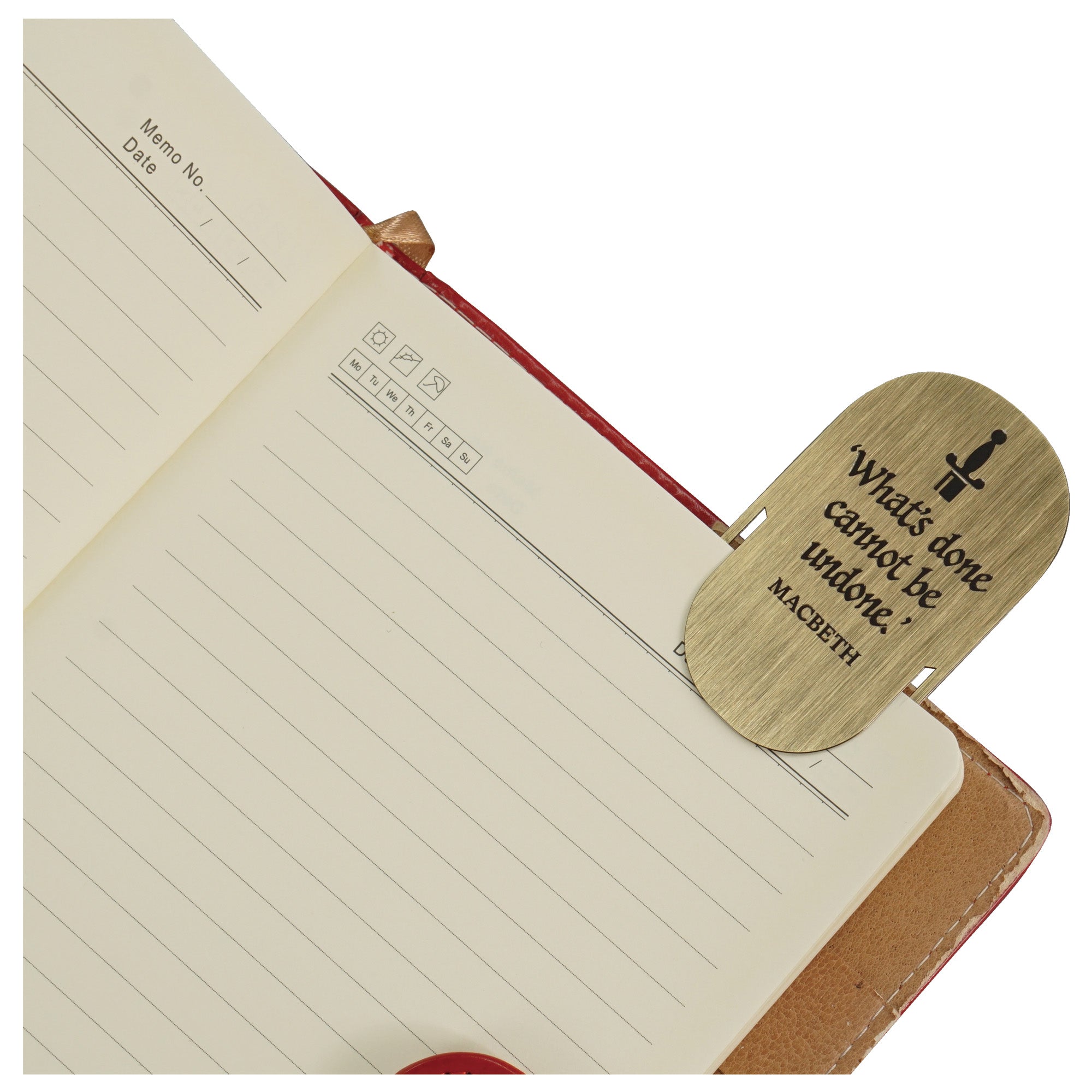Shakespeare Macbeth marque-page métal bronze
